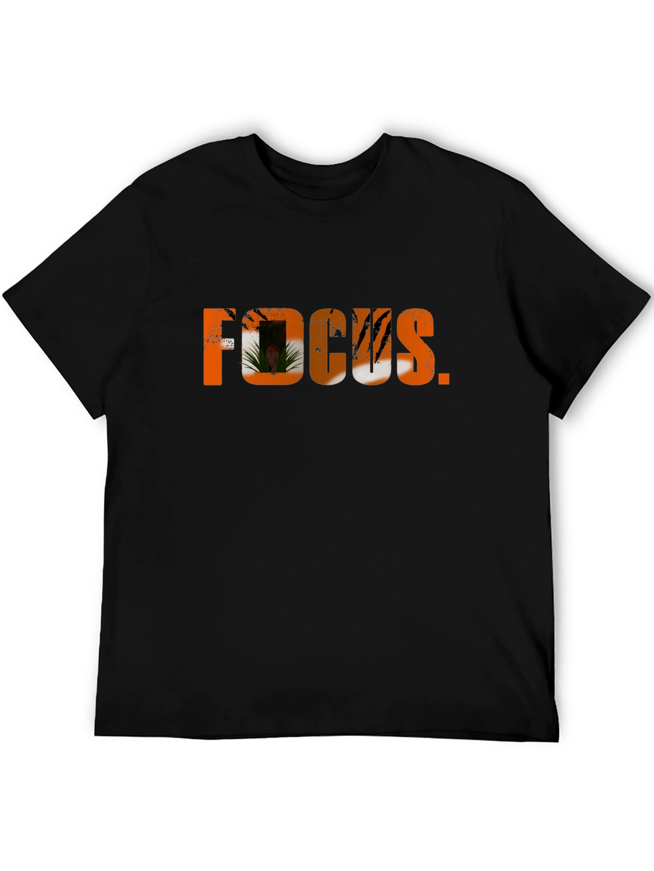 Focus Graphic Tee - Black Crew Neck T-Shirt