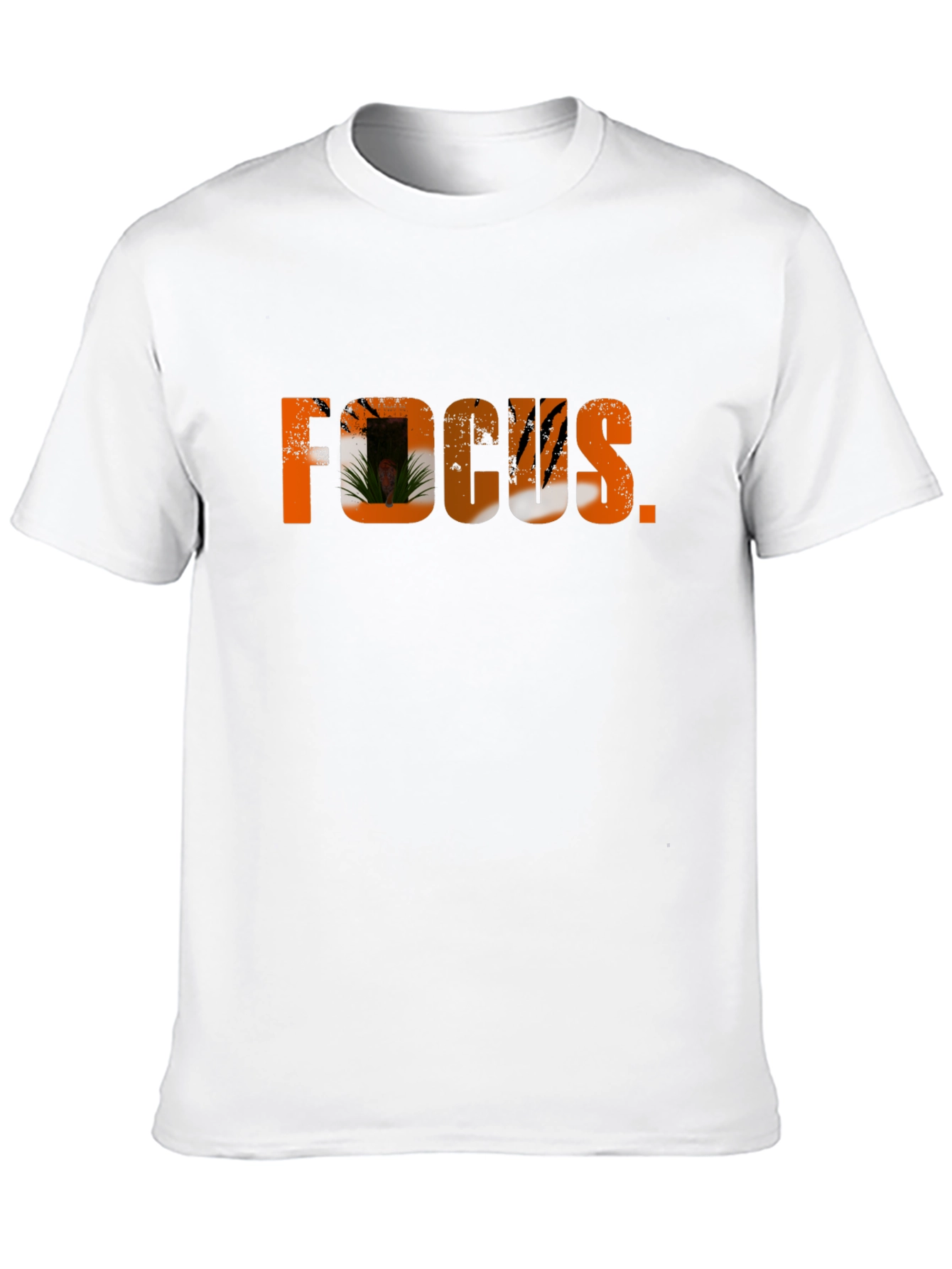 Focus Graphic Tee - Black Crew Neck T-Shirt