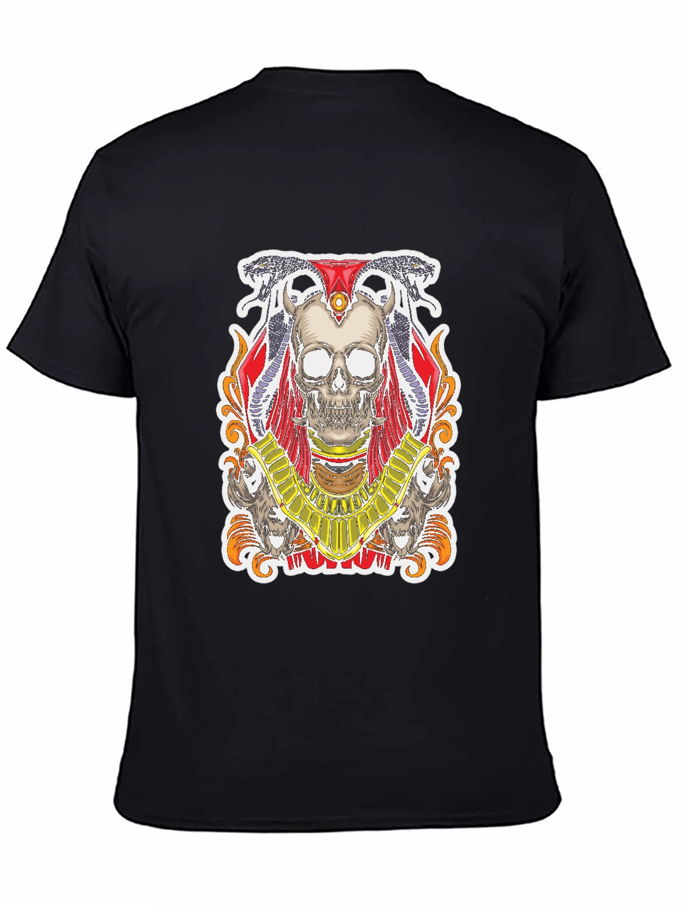 Skull Pharaoh Graphic Tee - Mens Black T-Shirt