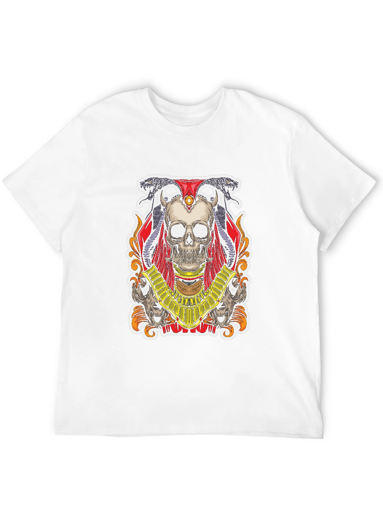 Skull Pharaoh Graphic Tee - Mens Black T-Shirt