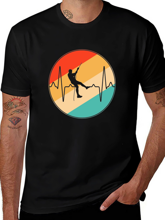 Rock Climbing Heartbeat Graphic Tee