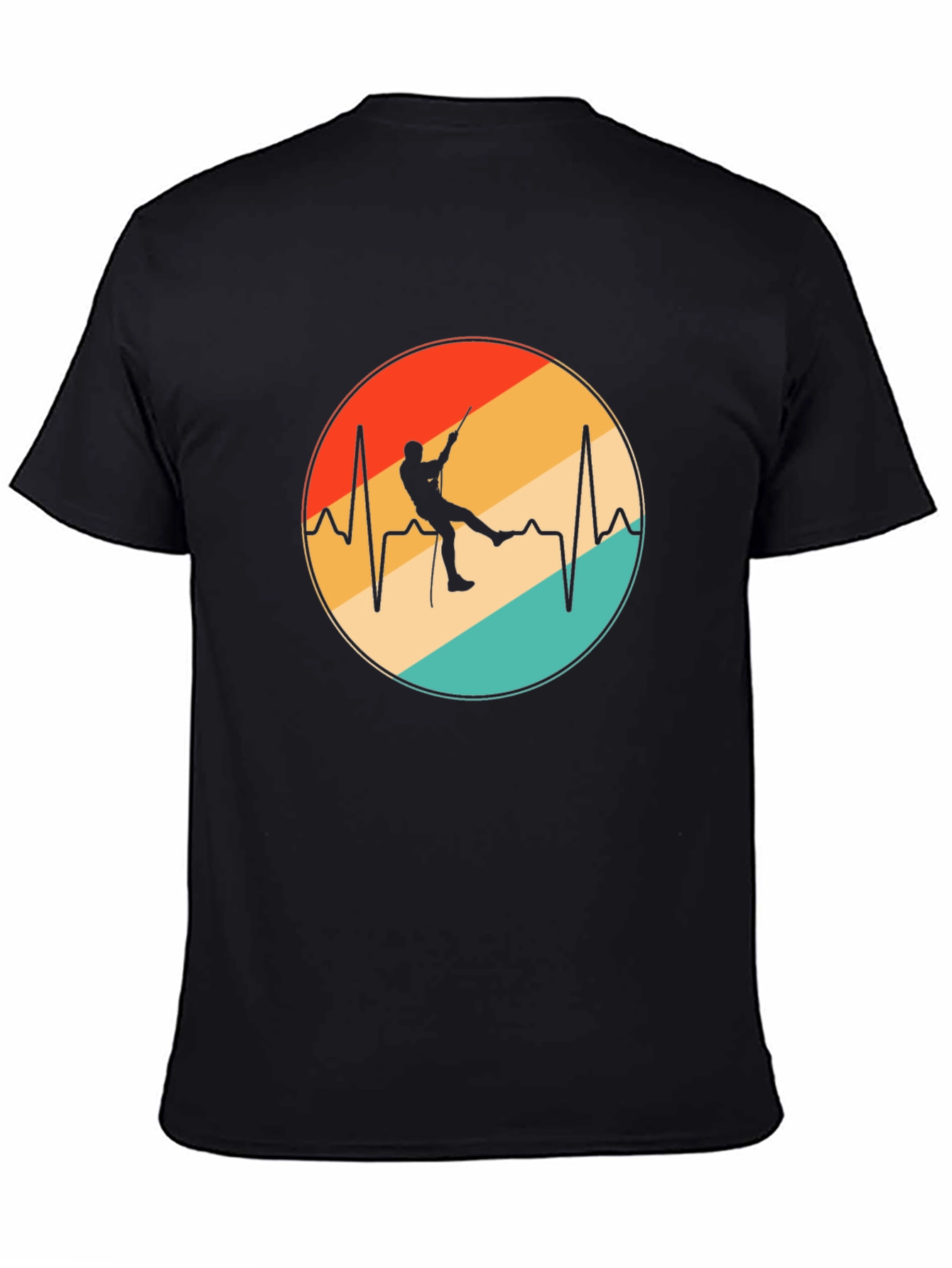 Rock Climbing Heartbeat Graphic Tee