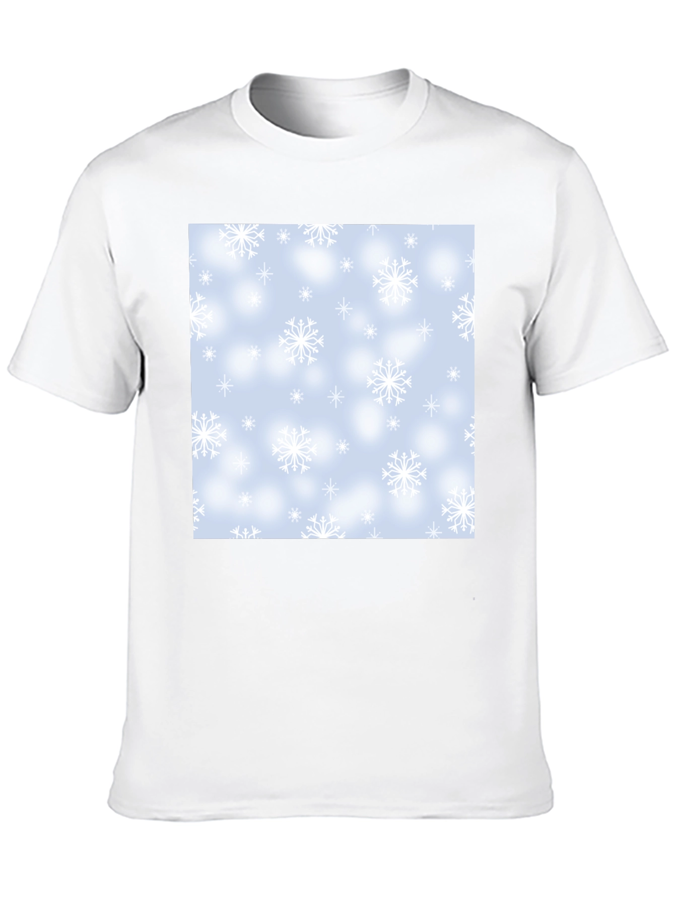 Snowflake Pattern T-Shirt - Winter Holiday Style