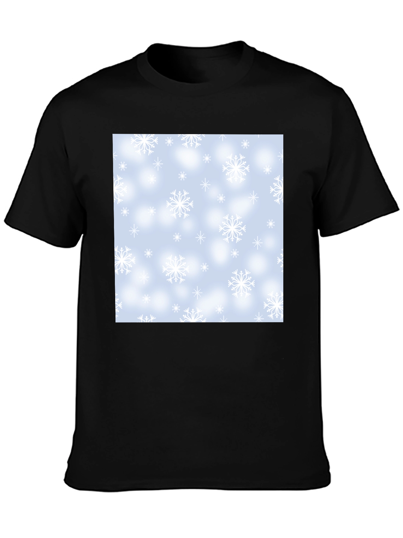 Snowflake Pattern T-Shirt - Winter Holiday Style