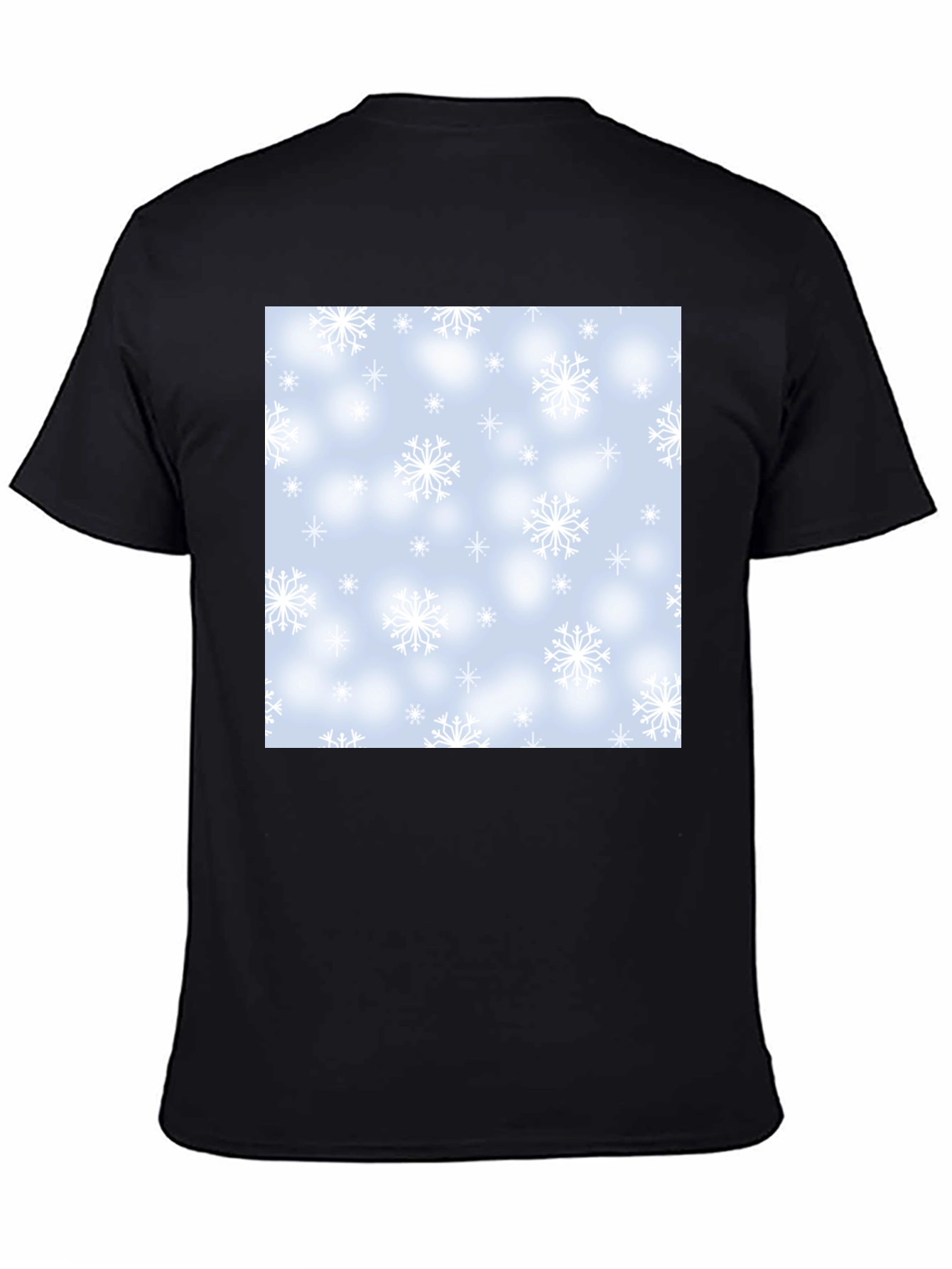 Snowflake Pattern T-Shirt - Winter Holiday Style