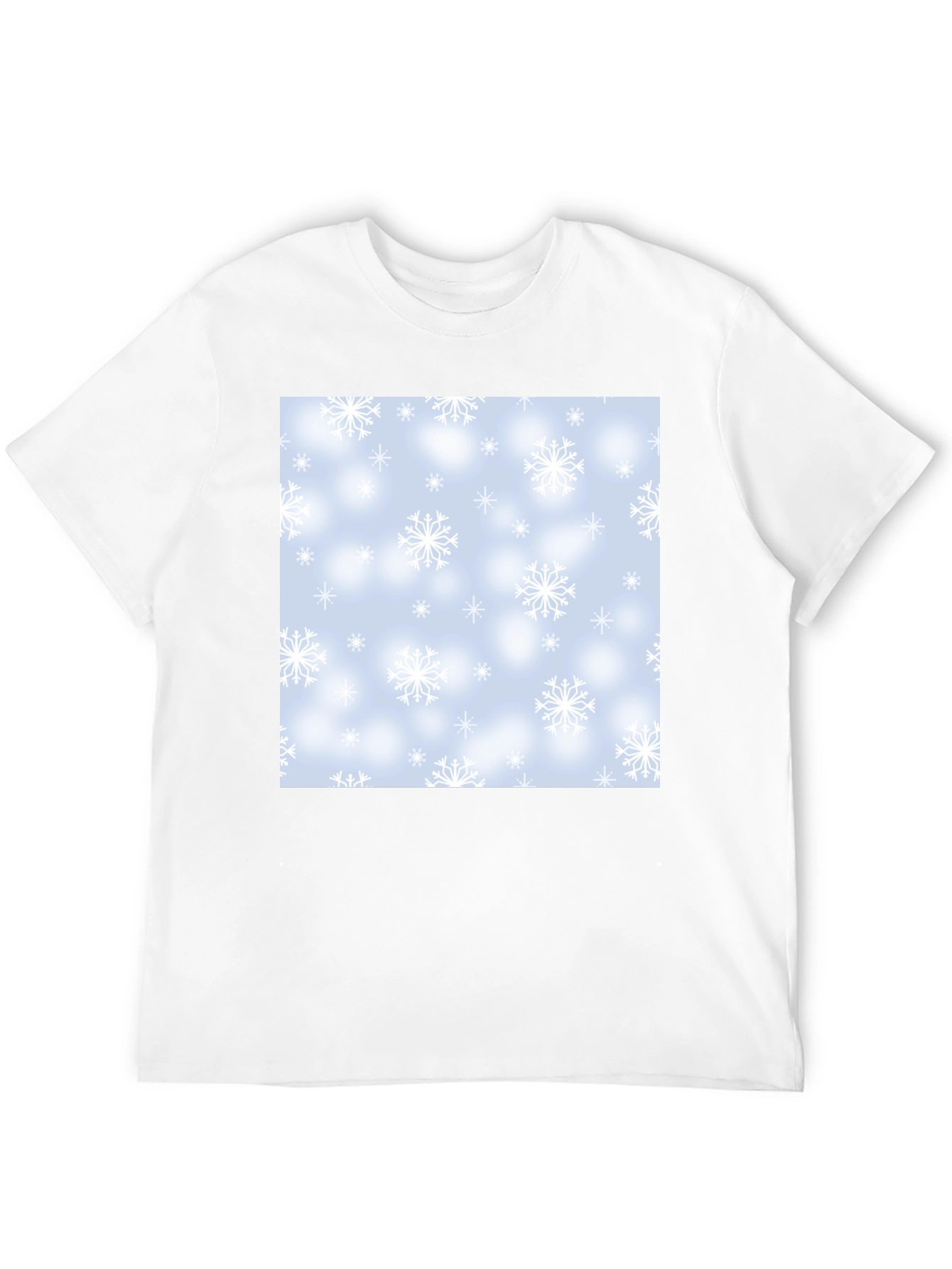 Snowflake Pattern T-Shirt - Winter Holiday Style