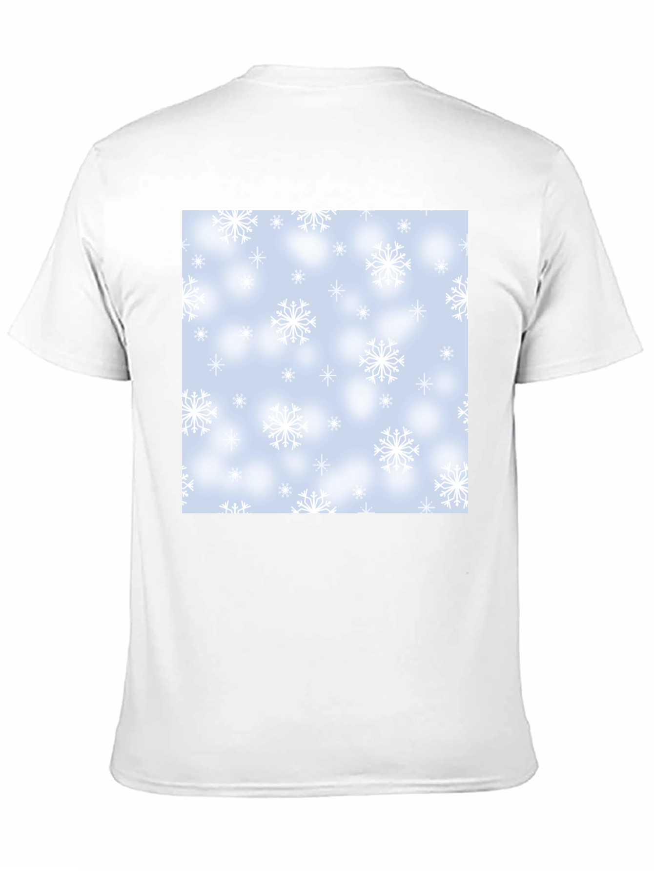 Snowflake Pattern T-Shirt - Winter Holiday Style