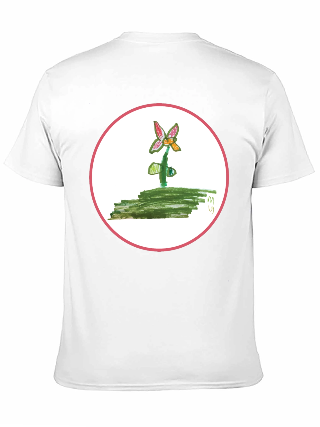 Floral Drawing T-Shirt - Unique Kid Art Design