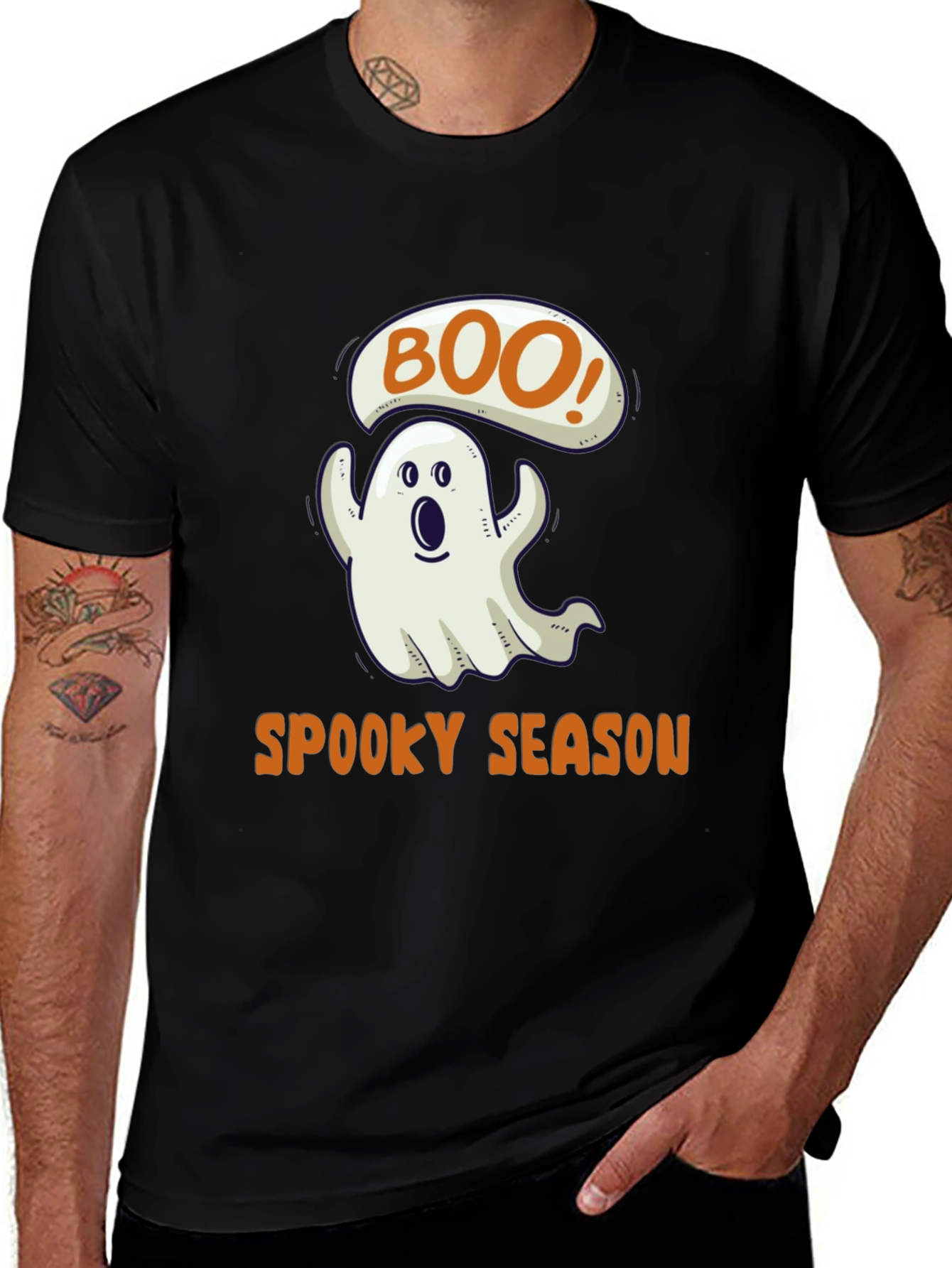 Spooky Season Boo! Ghost T-Shirt - Halloween Tee