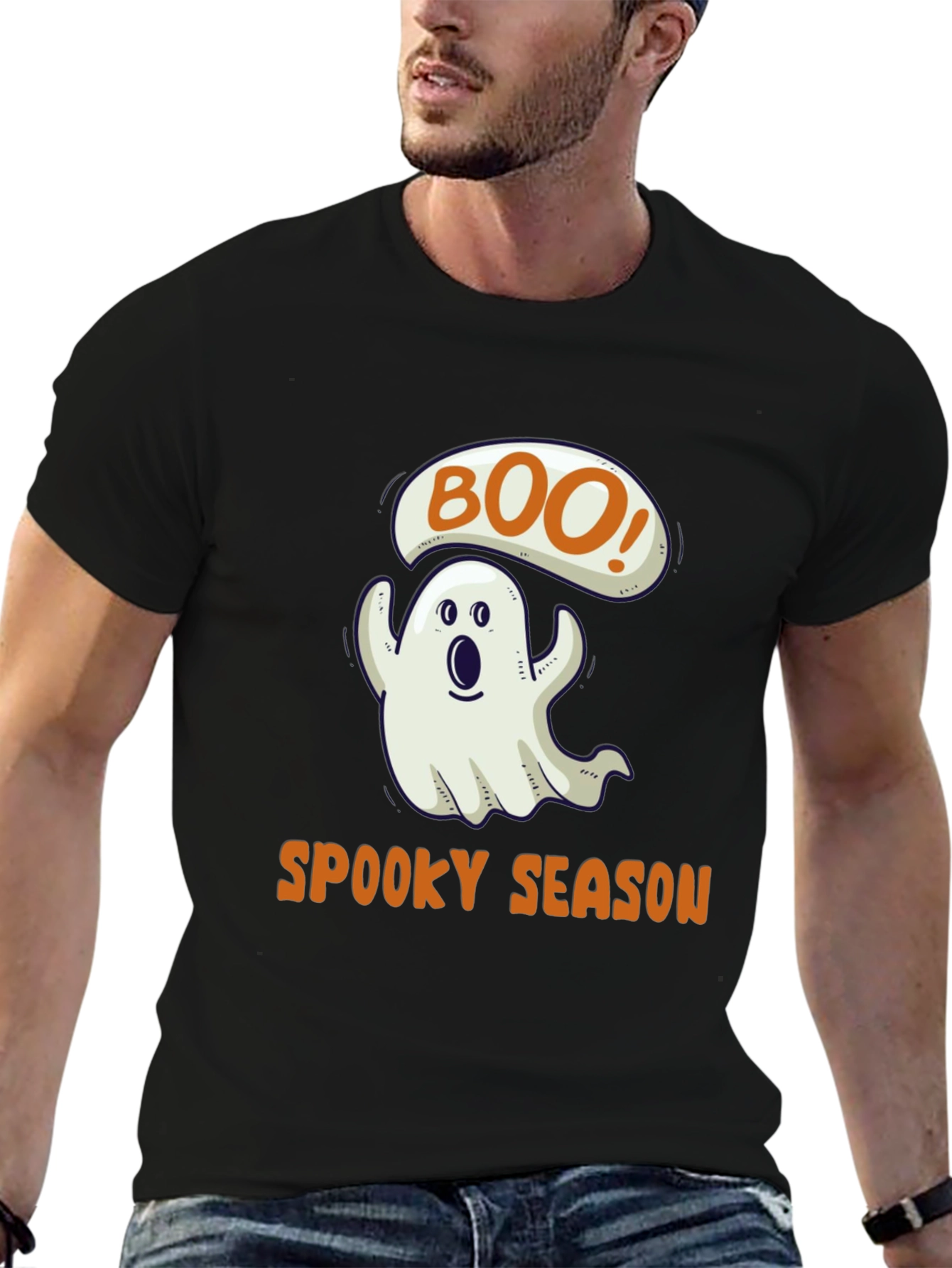Spooky Season Boo! Ghost T-Shirt - Halloween Tee