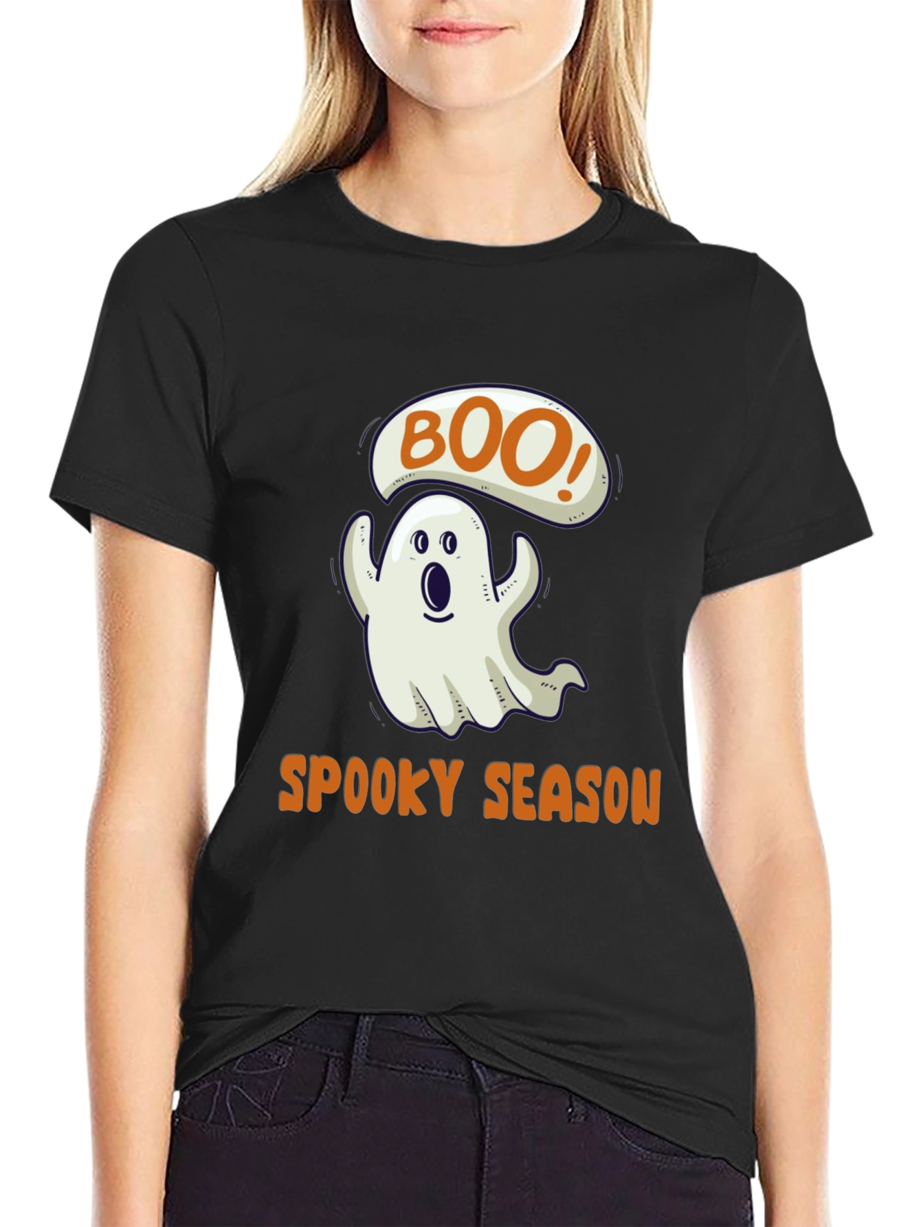 Spooky Season Boo! Ghost T-Shirt - Halloween Tee