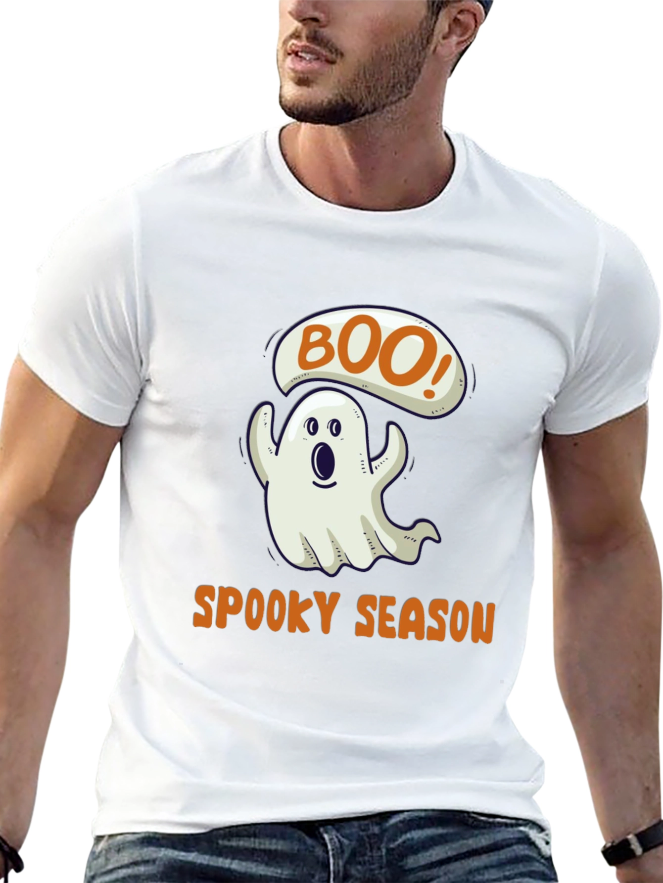 Spooky Season Boo! Ghost T-Shirt - Halloween Tee