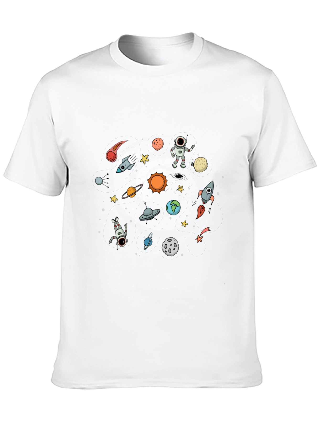 Space Galaxy T-Shirt - Astronauts & Planets