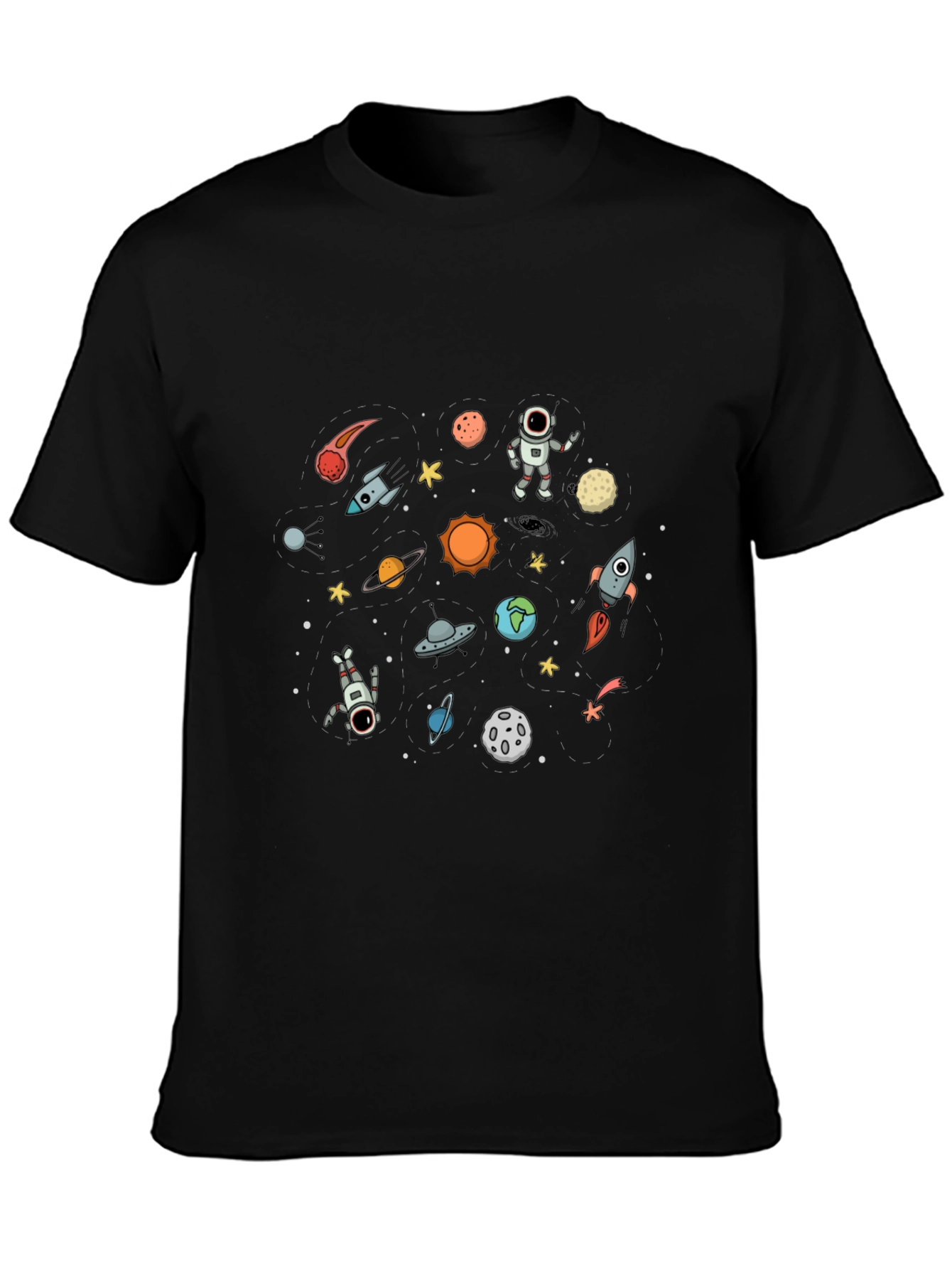 Space Galaxy T-Shirt - Astronauts & Planets
