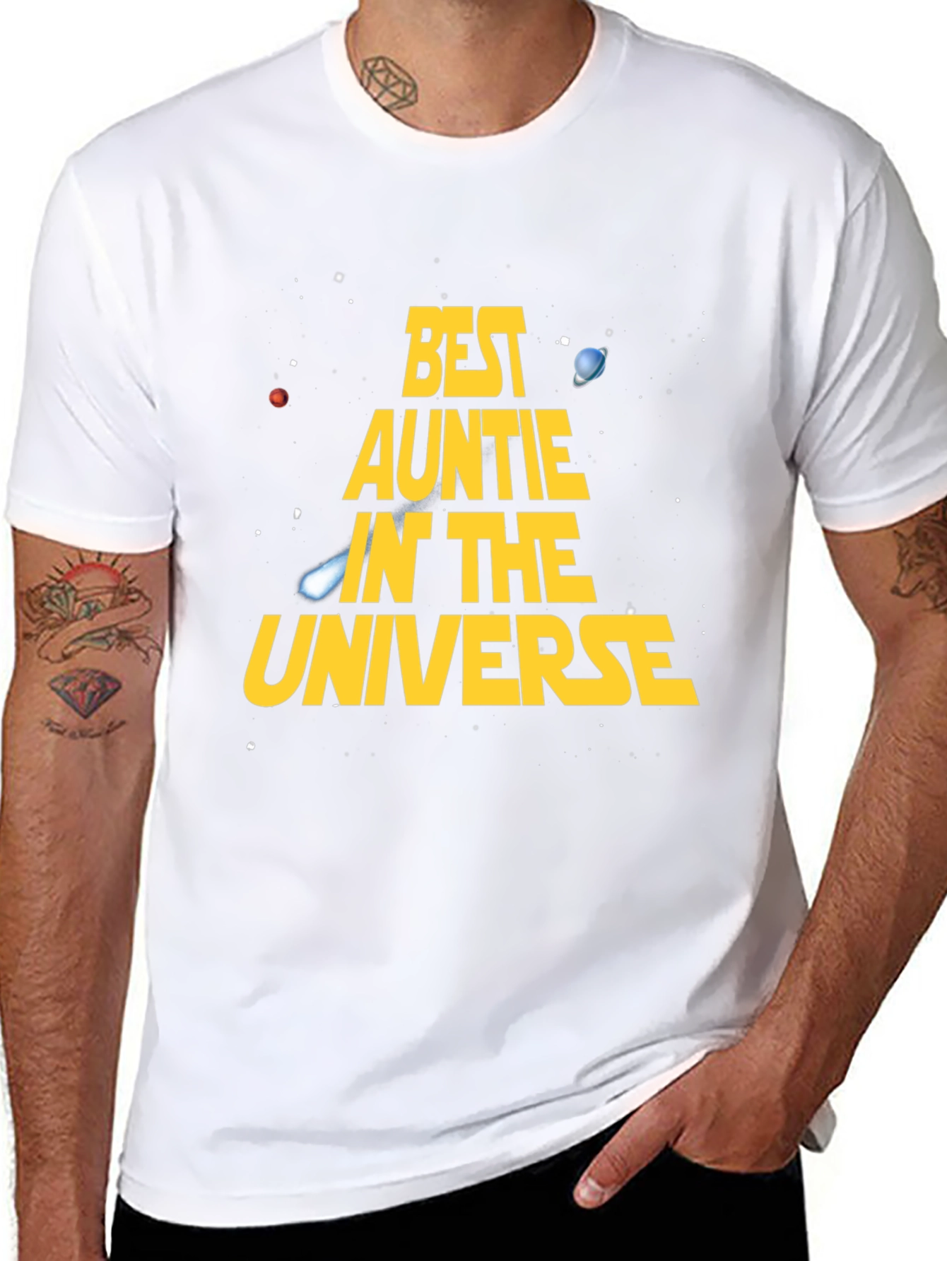 Best Auntie in the Universe T-Shirt Space Design