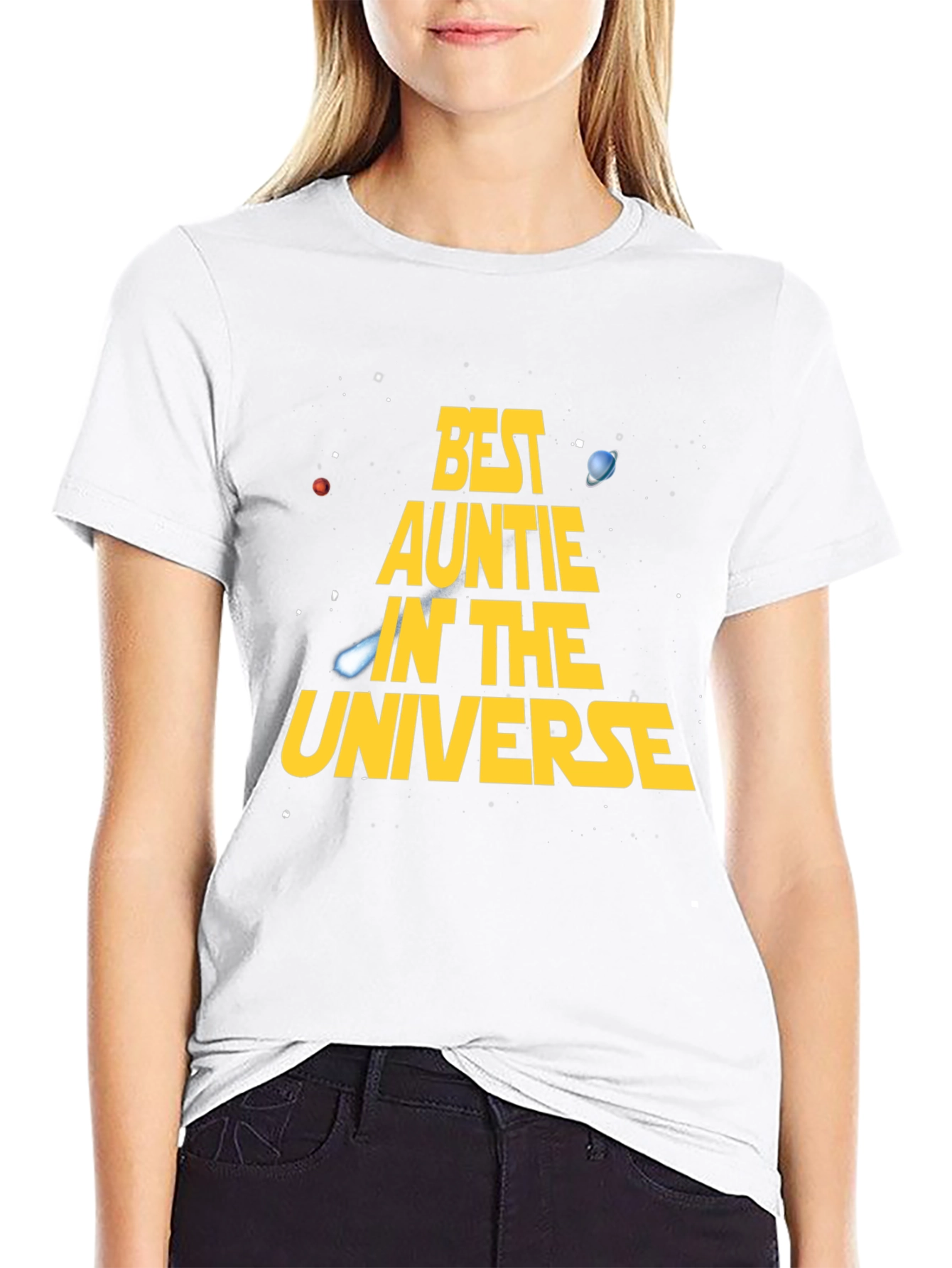 Best Auntie in the Universe T-Shirt Space Design