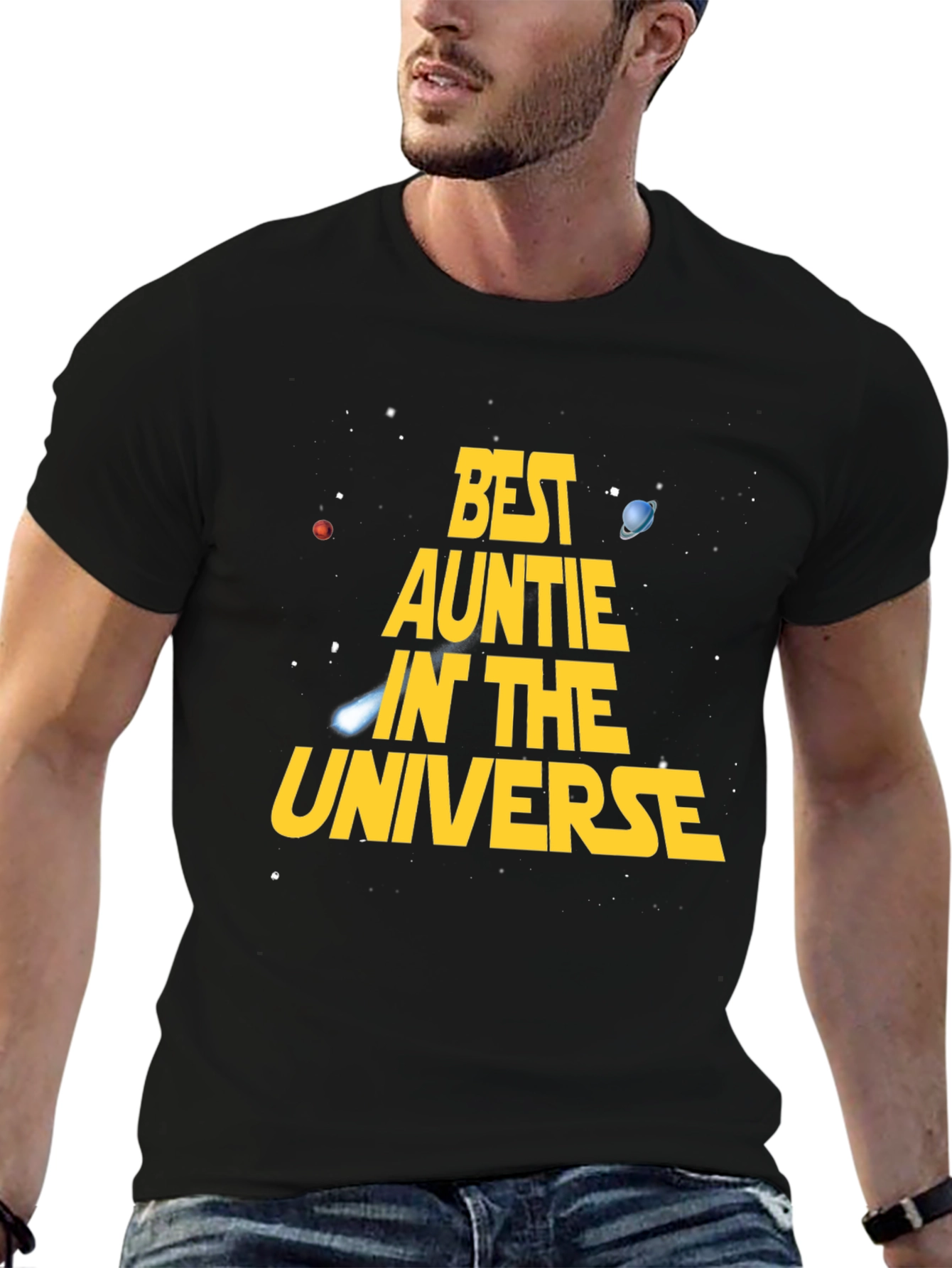 Best Auntie in the Universe T-Shirt Space Design