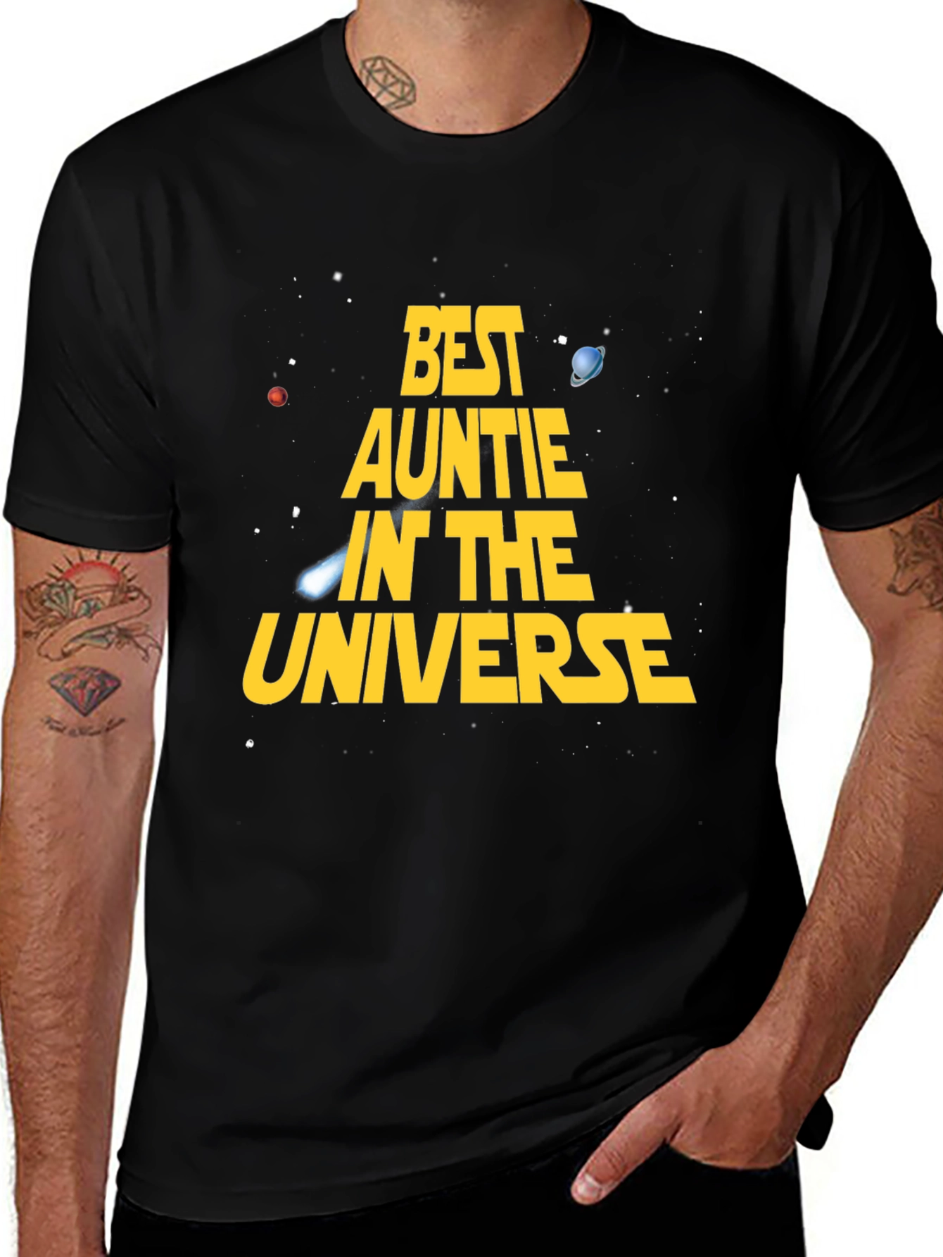 Best Auntie in the Universe T-Shirt Space Design