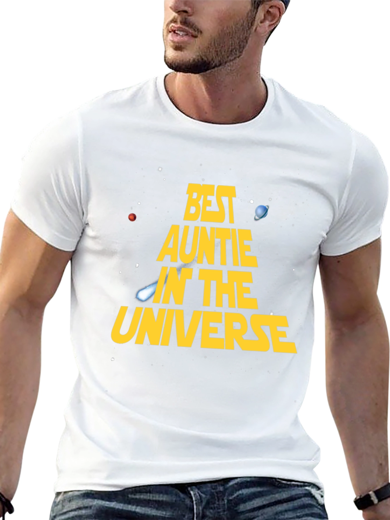 Best Auntie in the Universe T-Shirt Space Design