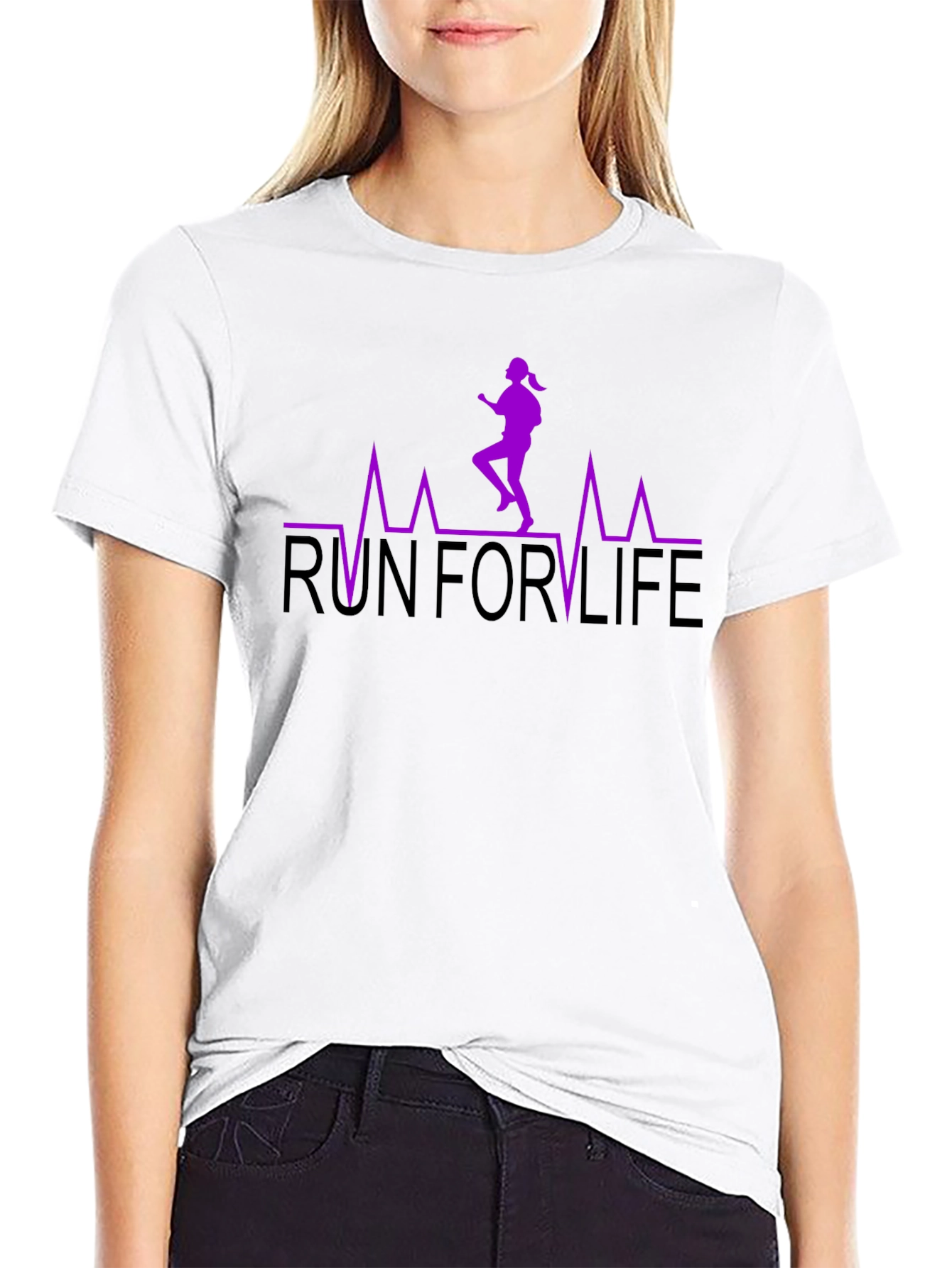 Run For Life Graphic Tee - Black