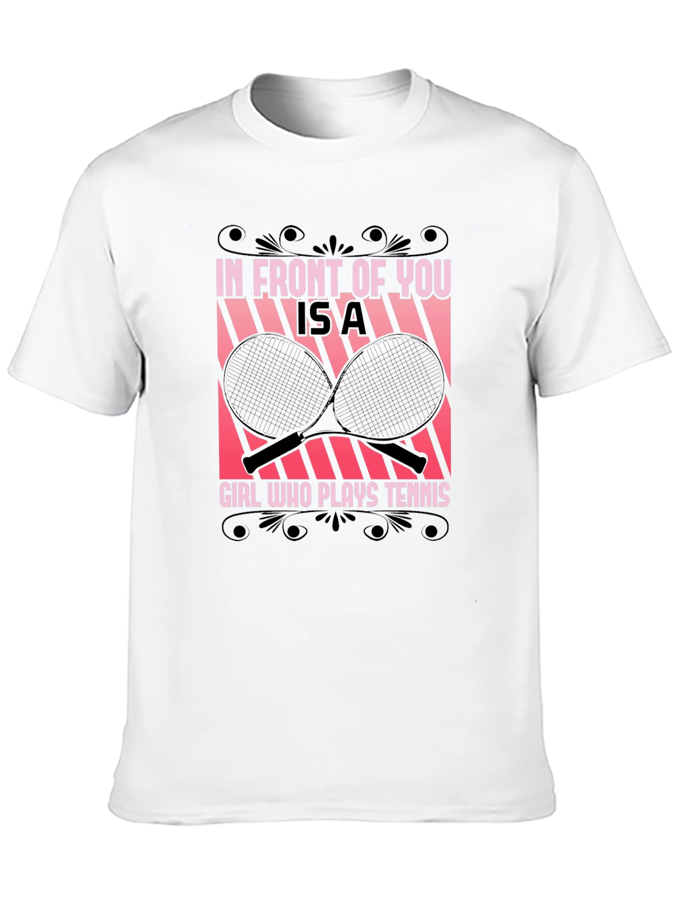 Tennis Girl Graphic Tee - Unique Design