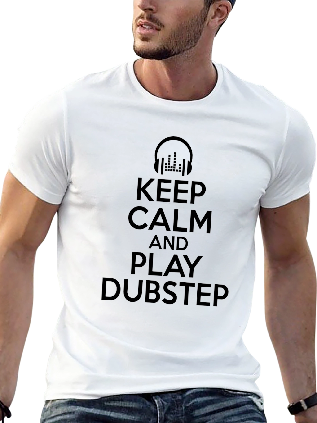 Keep Calm & Play Dubstep Black T-Shirt