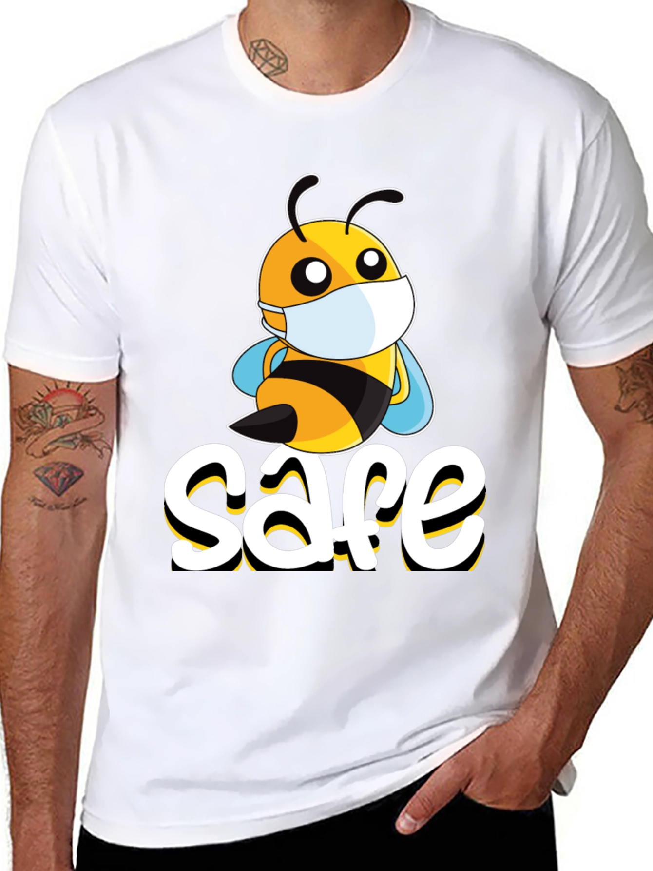 Bee Safe Graphic T-Shirt