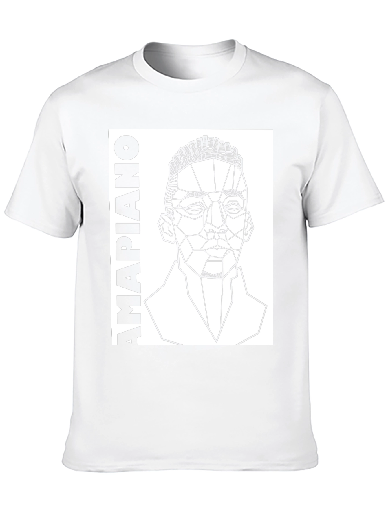 Amapiano Geometric Portrait T-Shirt