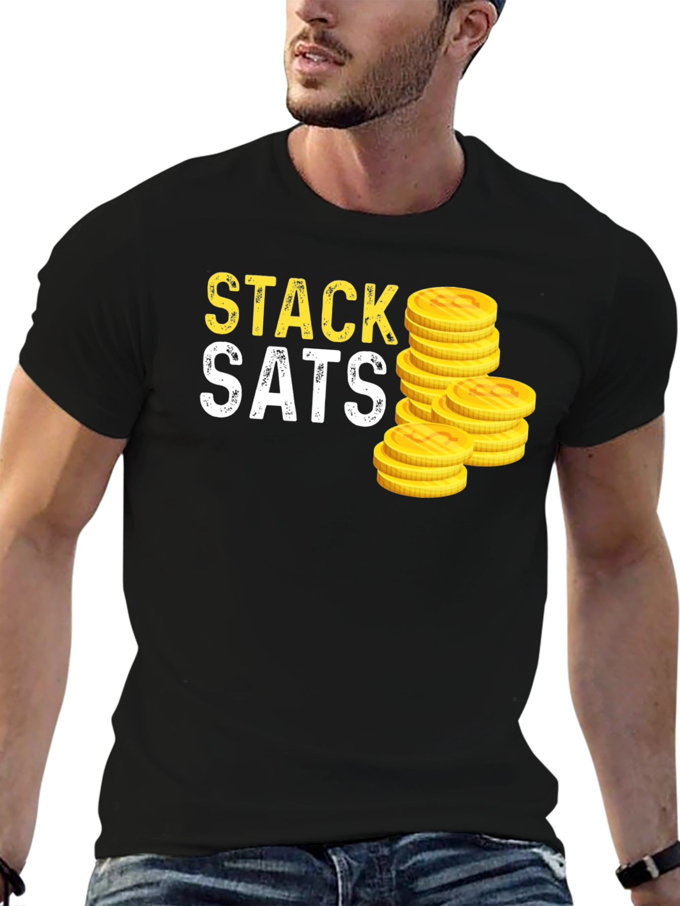 Stack Sats Crypto Tee - Bitcoin Hodler T-Shirt
