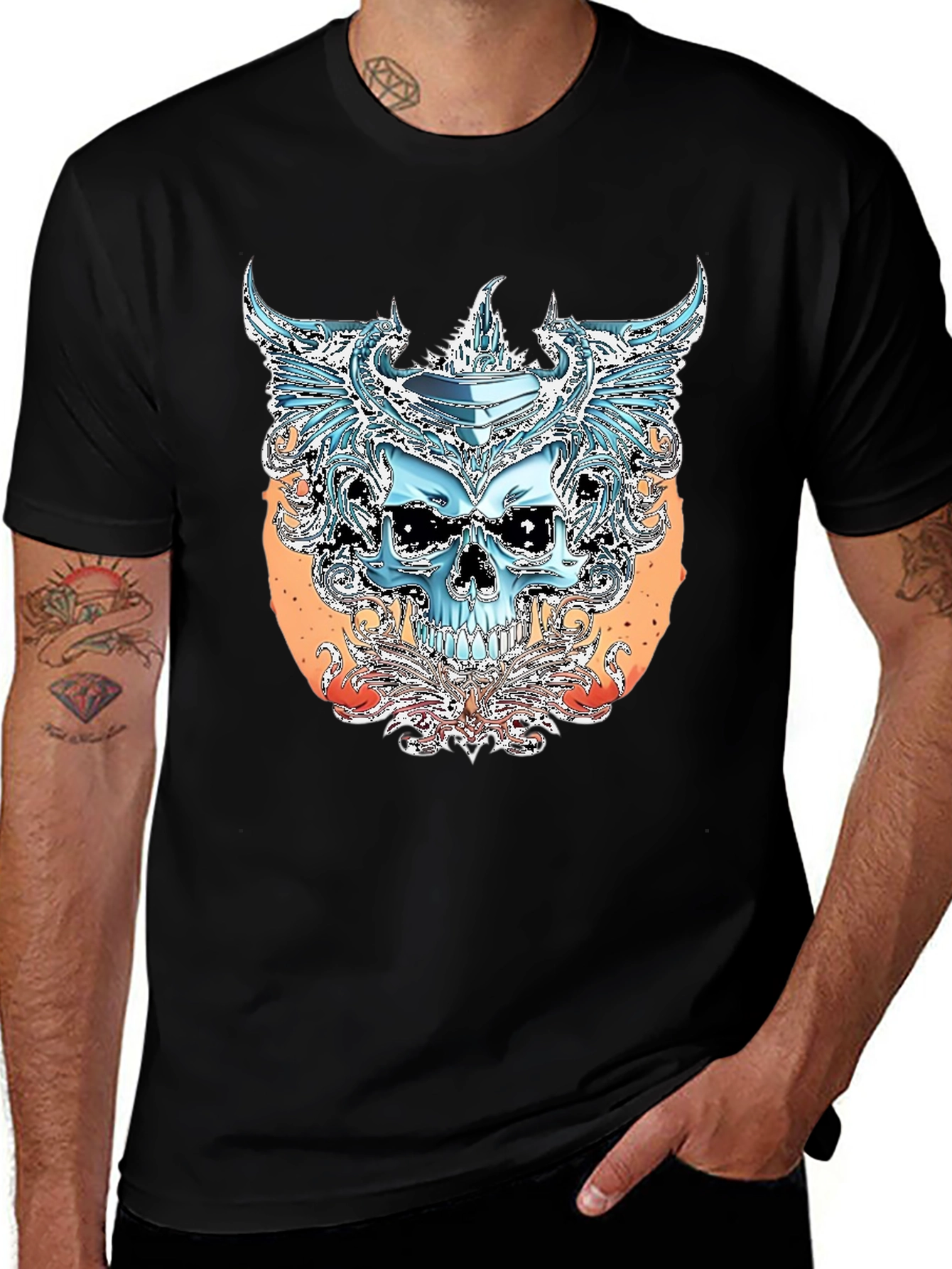Skull Graphic Tee - Edgy Streetwear