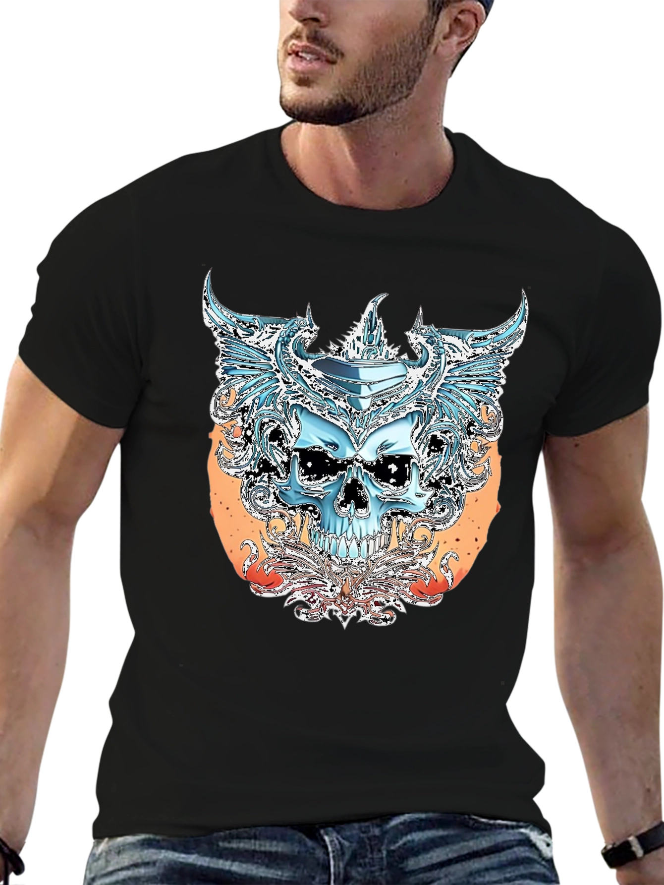 Skull Graphic Tee - Edgy Streetwear