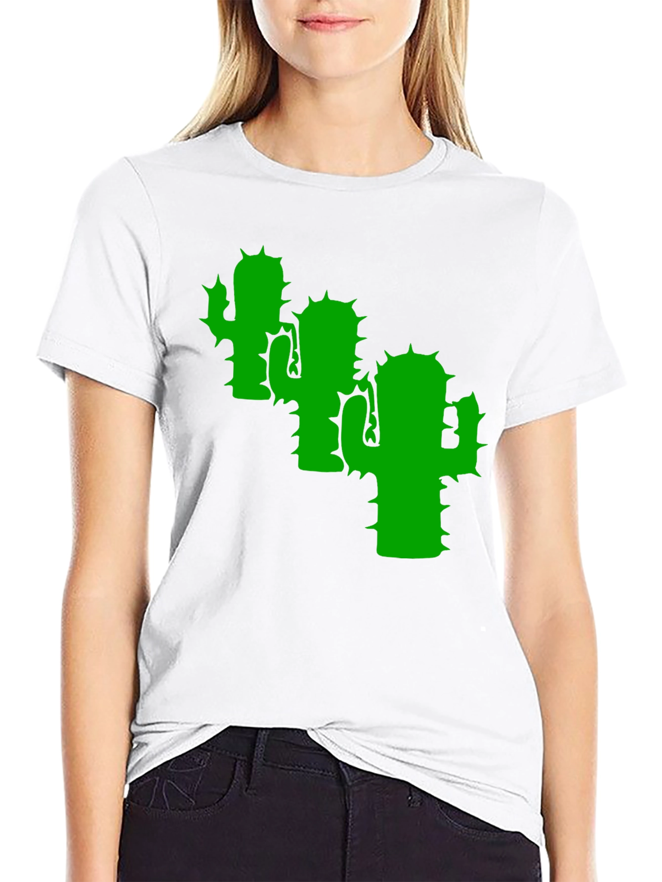 Cactus Graphic Tee - Modern Black T-Shirt
