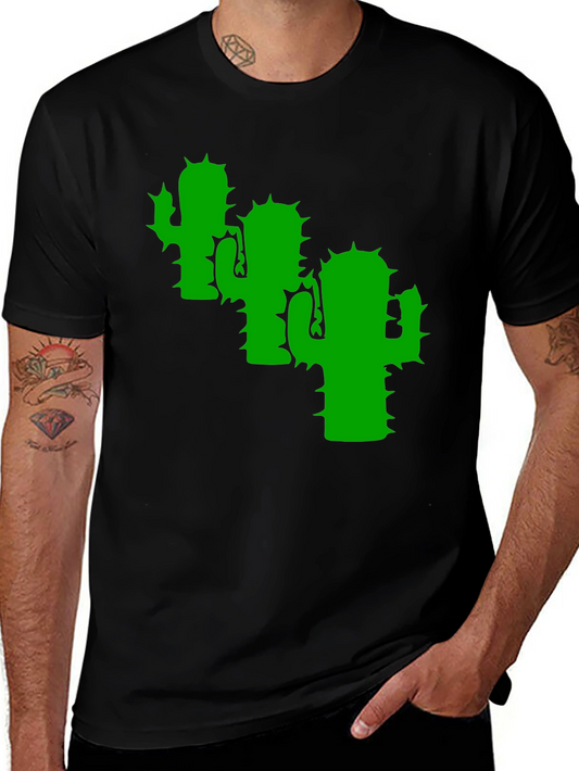 Cactus Graphic Tee - Modern Black T-Shirt