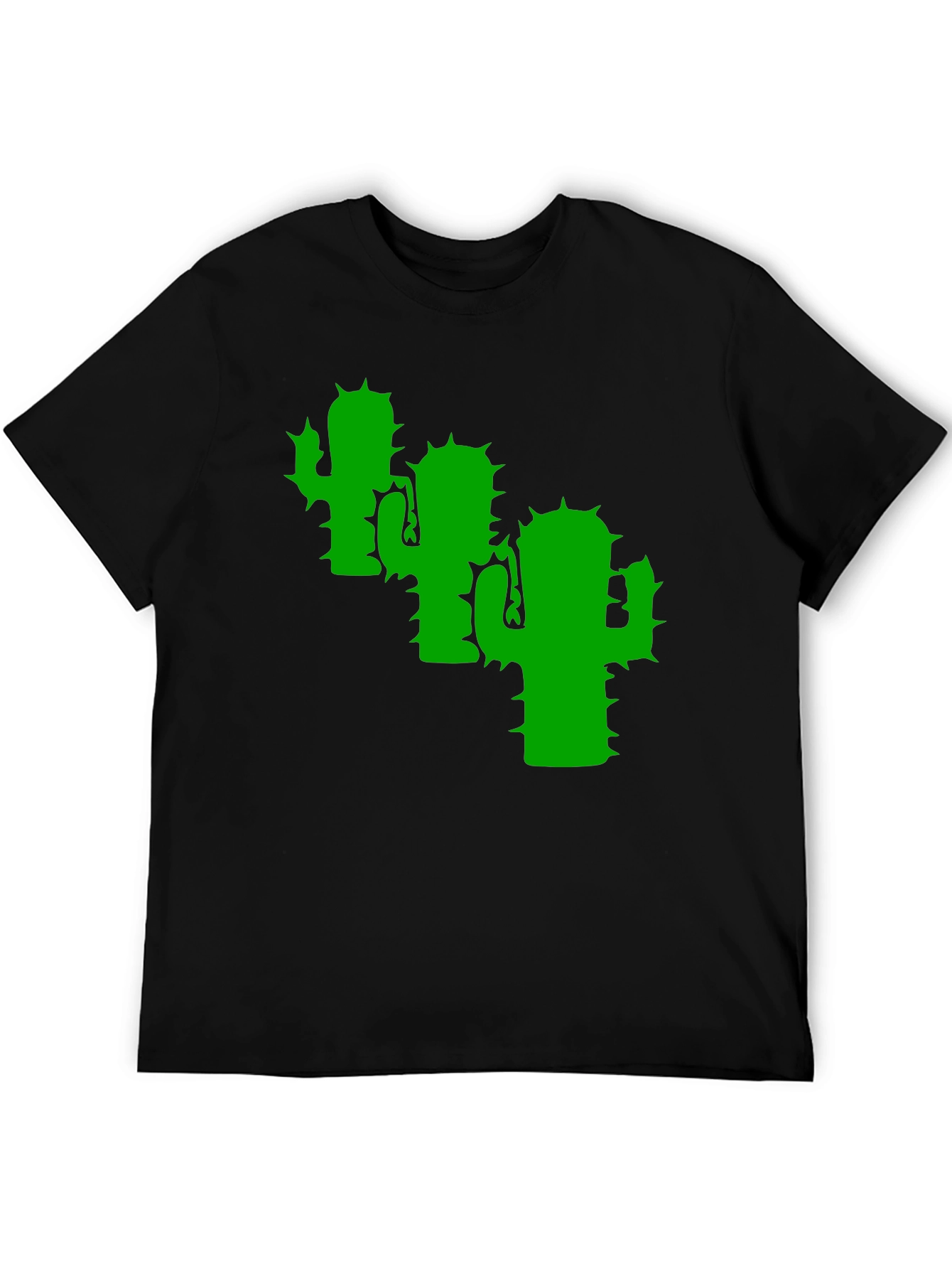 Cactus Graphic Tee - Modern Black T-Shirt