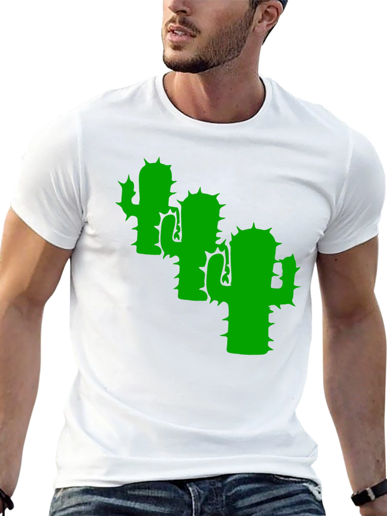 Cactus Graphic Tee - Modern Black T-Shirt