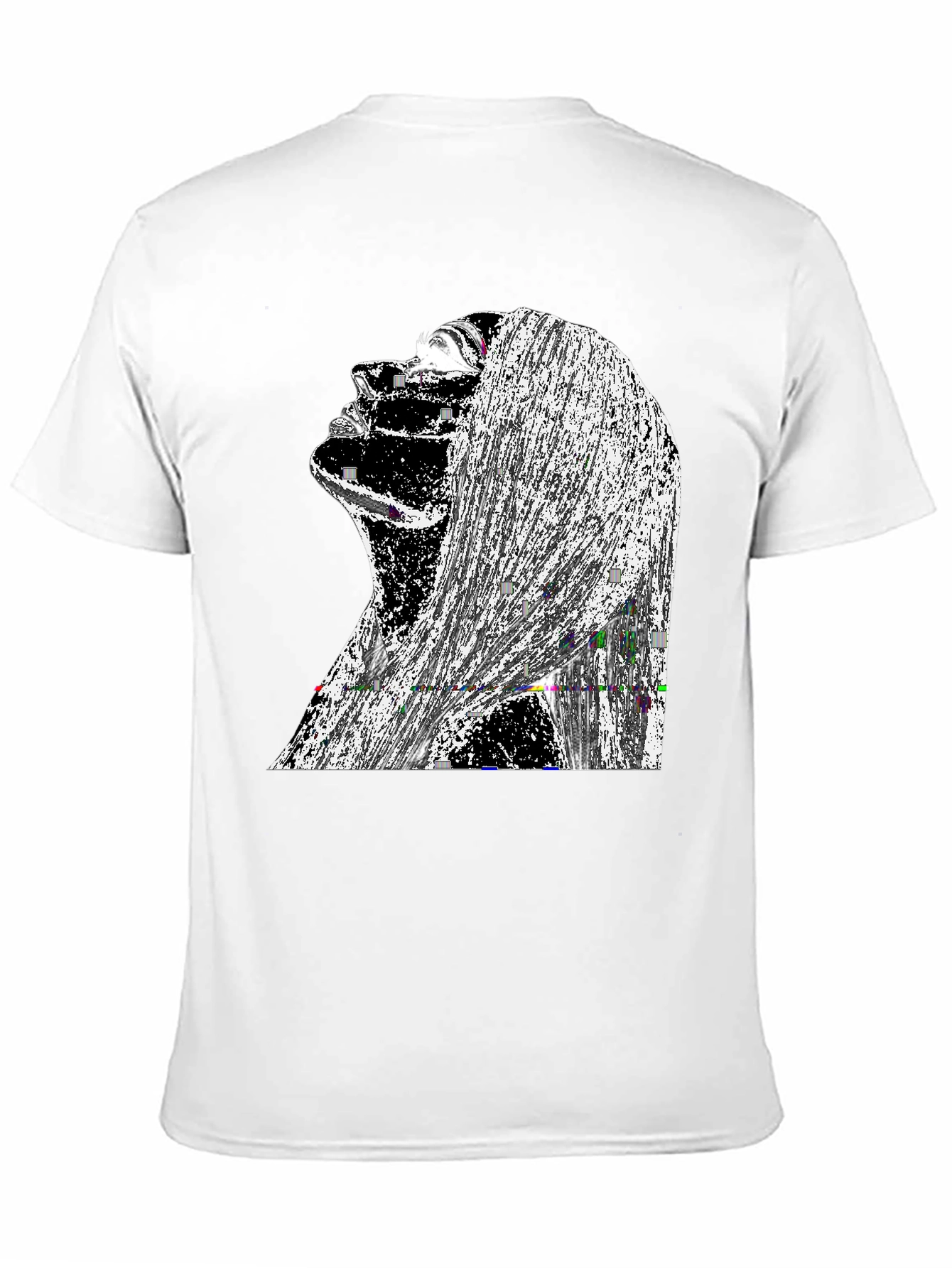 Abstract Woman Graphic Black T-Shirt