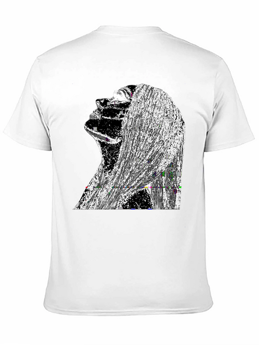 Abstract Woman Graphic Black T-Shirt
