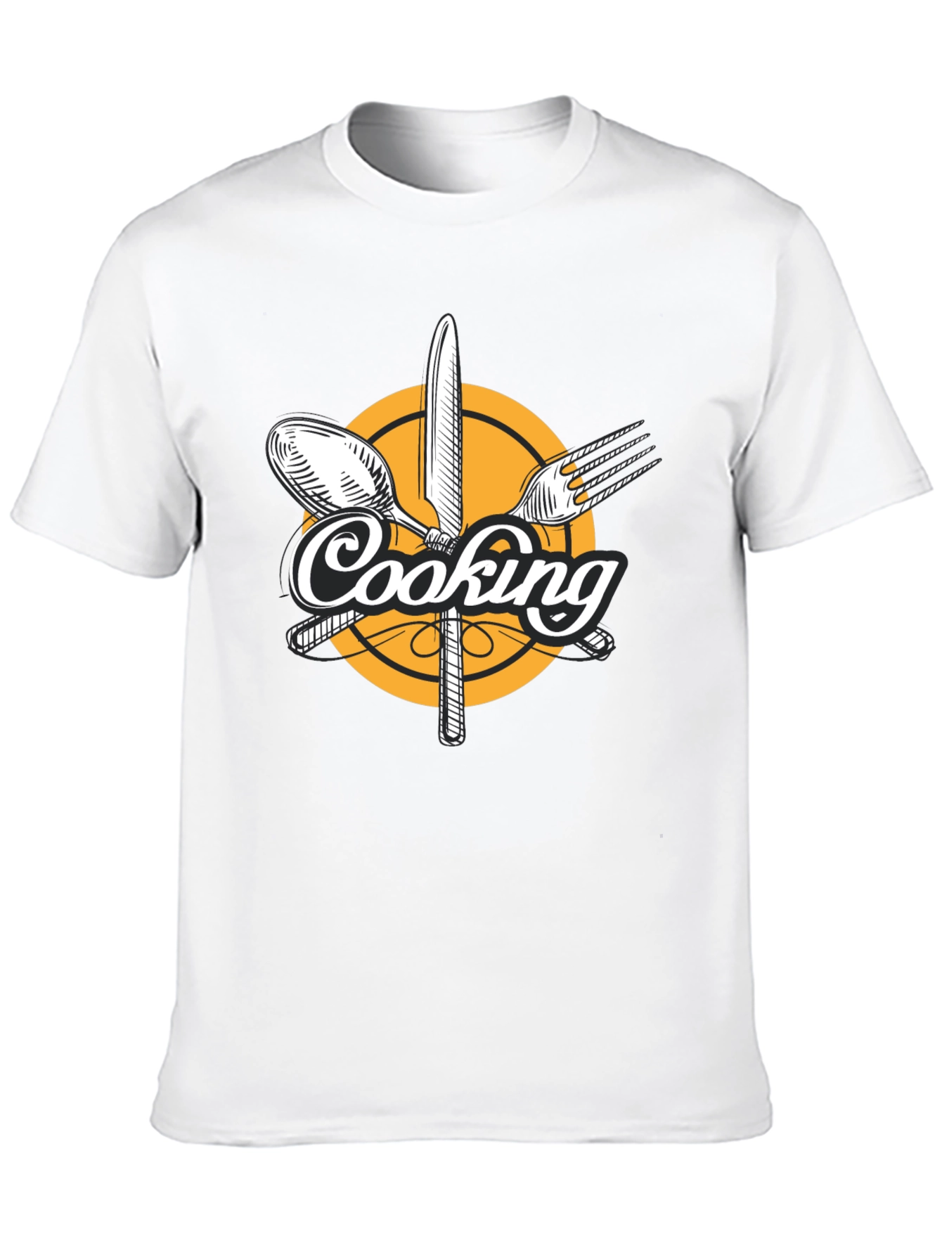 Cooking Graphic Black T-Shirt