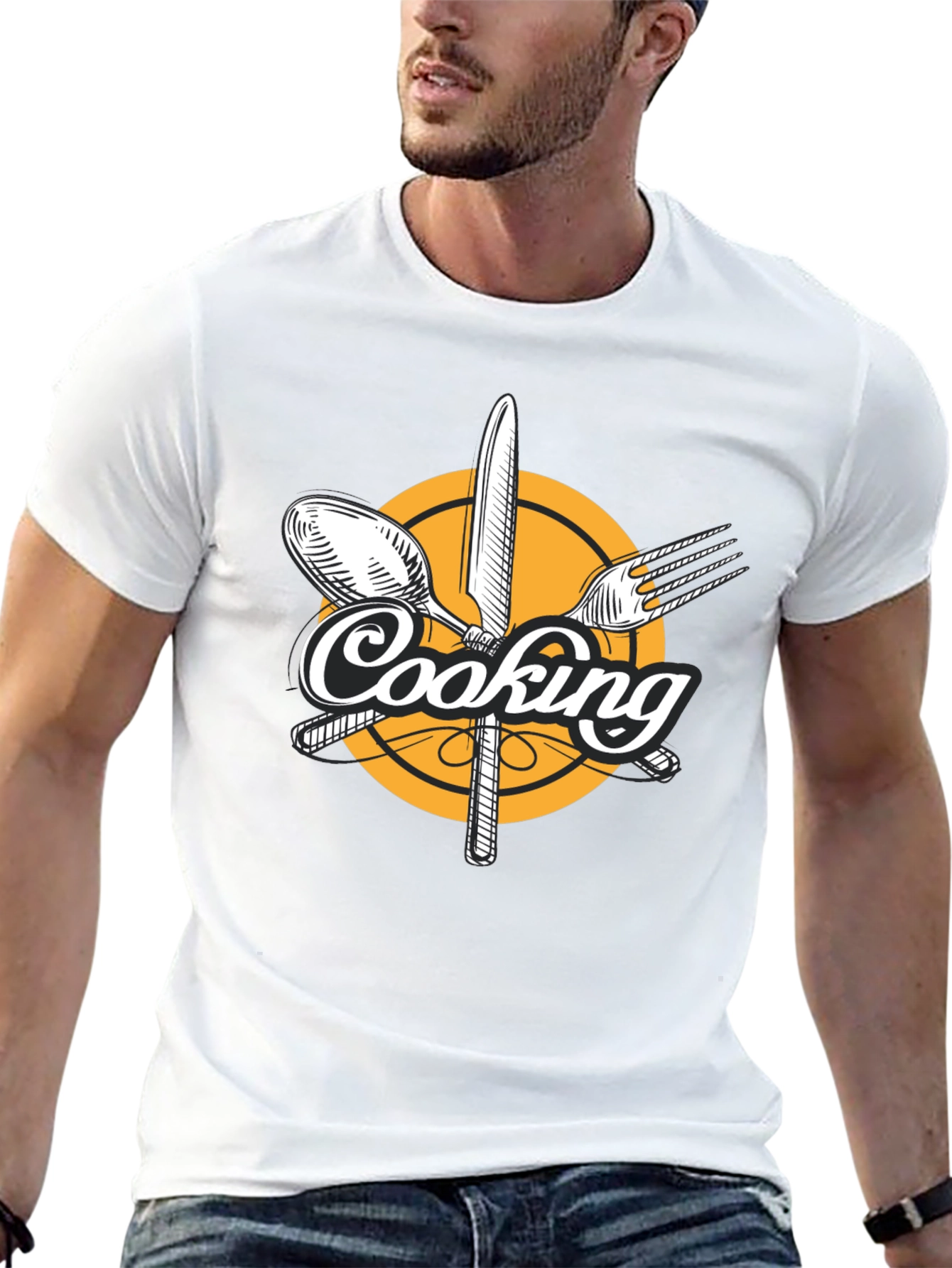 Cooking Graphic Black T-Shirt