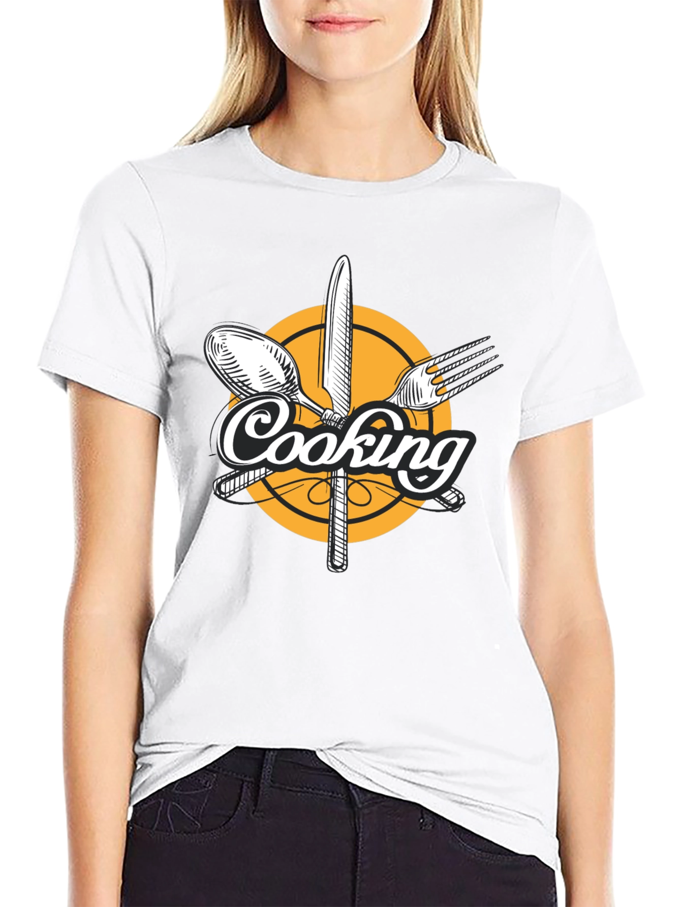 Cooking Graphic Black T-Shirt
