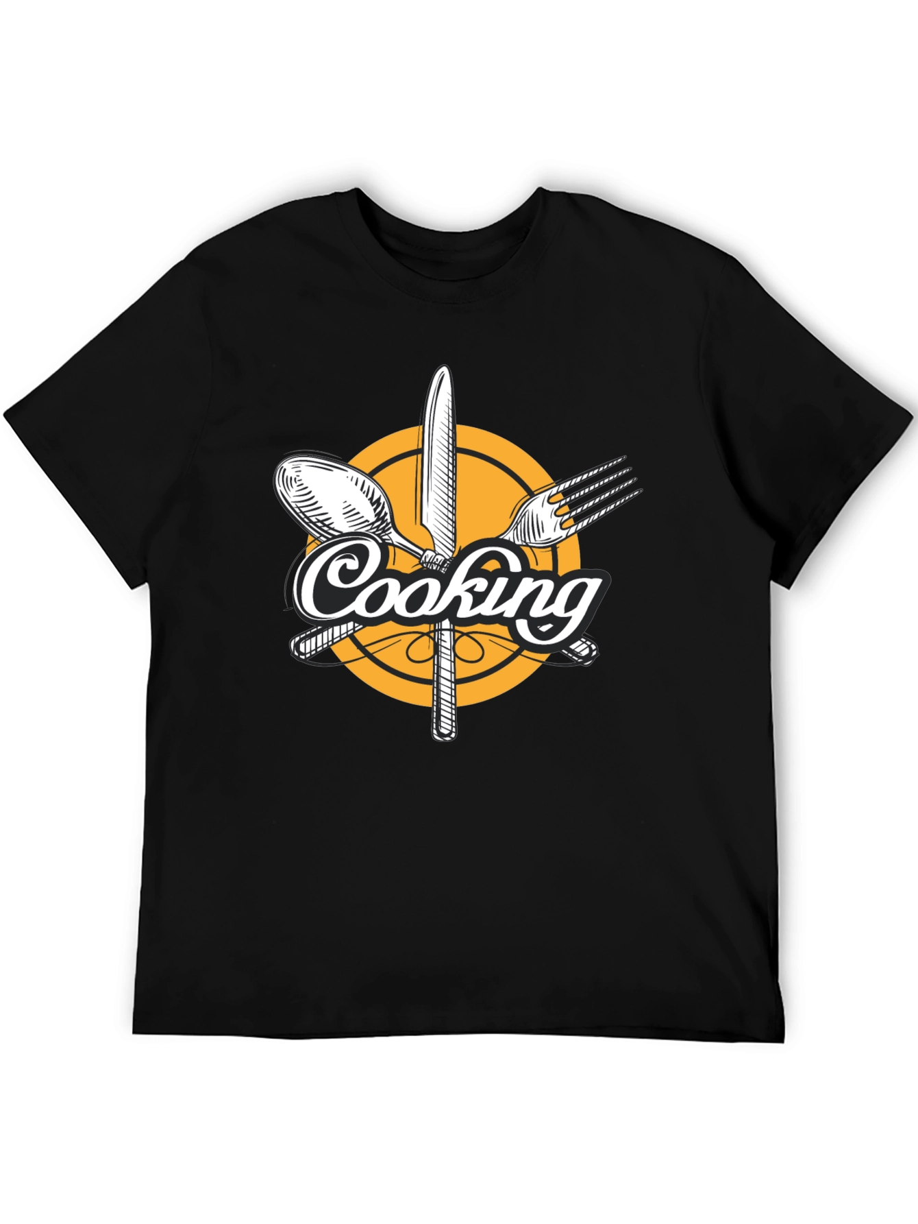 Cooking Graphic Black T-Shirt