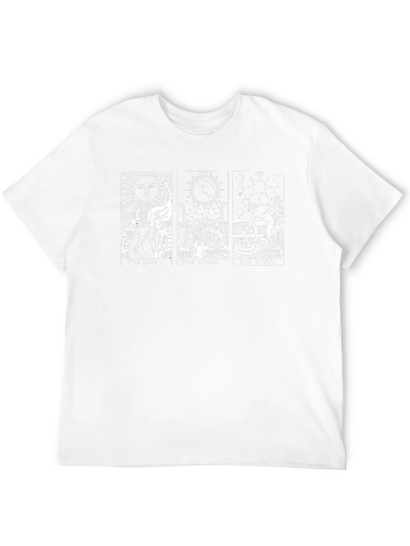 Tarot Card T-Shirt: Sun Moon & Star Design