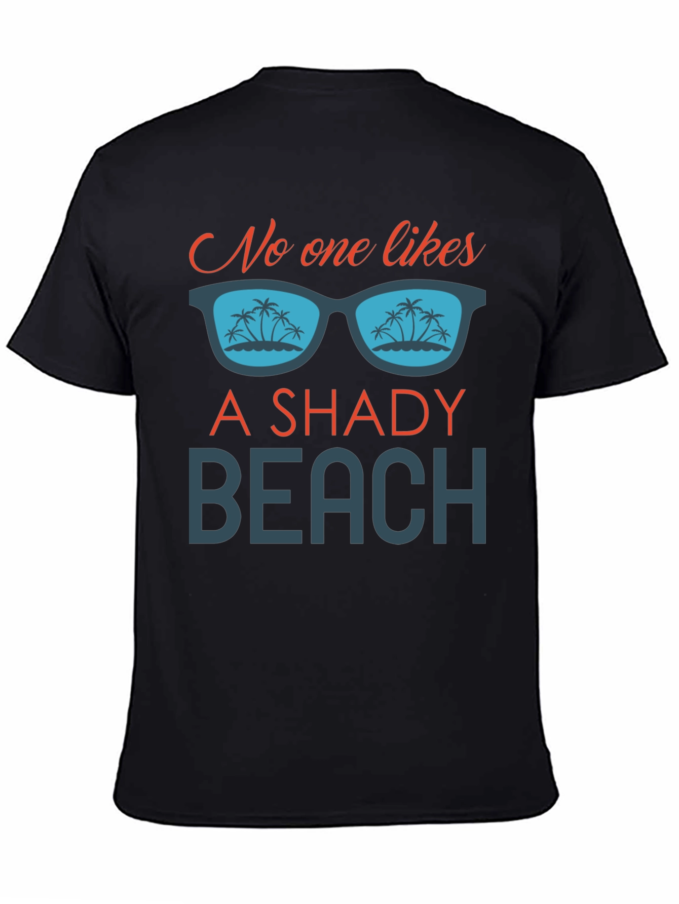 Shady Beach Graphic Tee - Mens Black T-Shirt