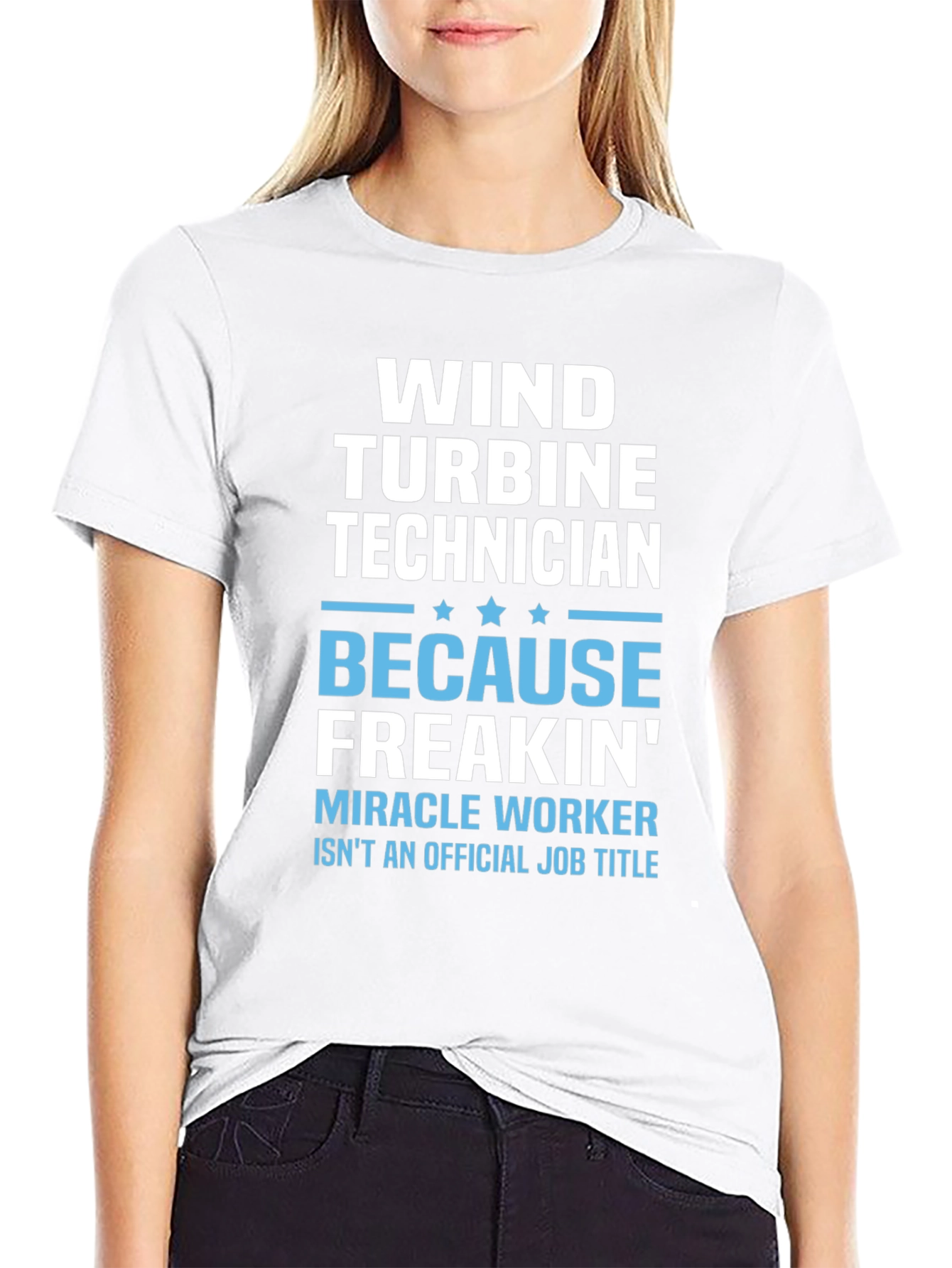 Wind Turbine Technician Funny Job Title T-Shirt
