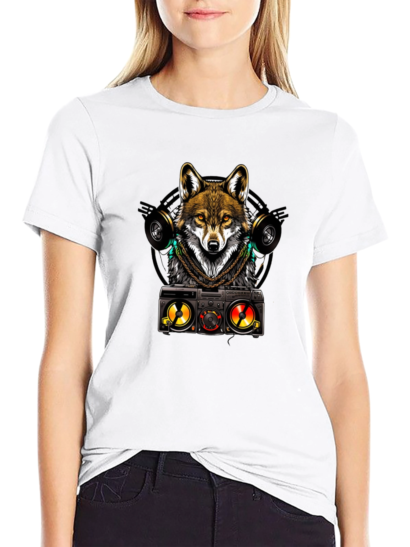 DJ Wolf Graphic Tee - Cool & Stylish