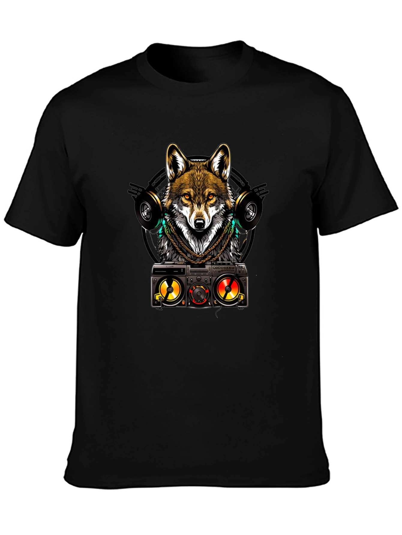 DJ Wolf Graphic Tee - Cool & Stylish