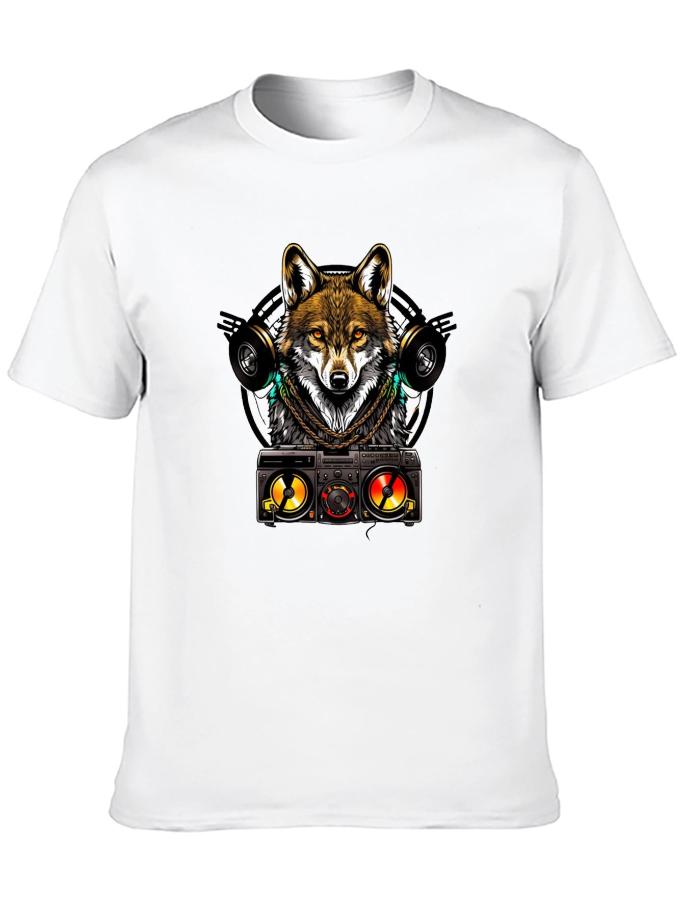 DJ Wolf Graphic Tee - Cool & Stylish