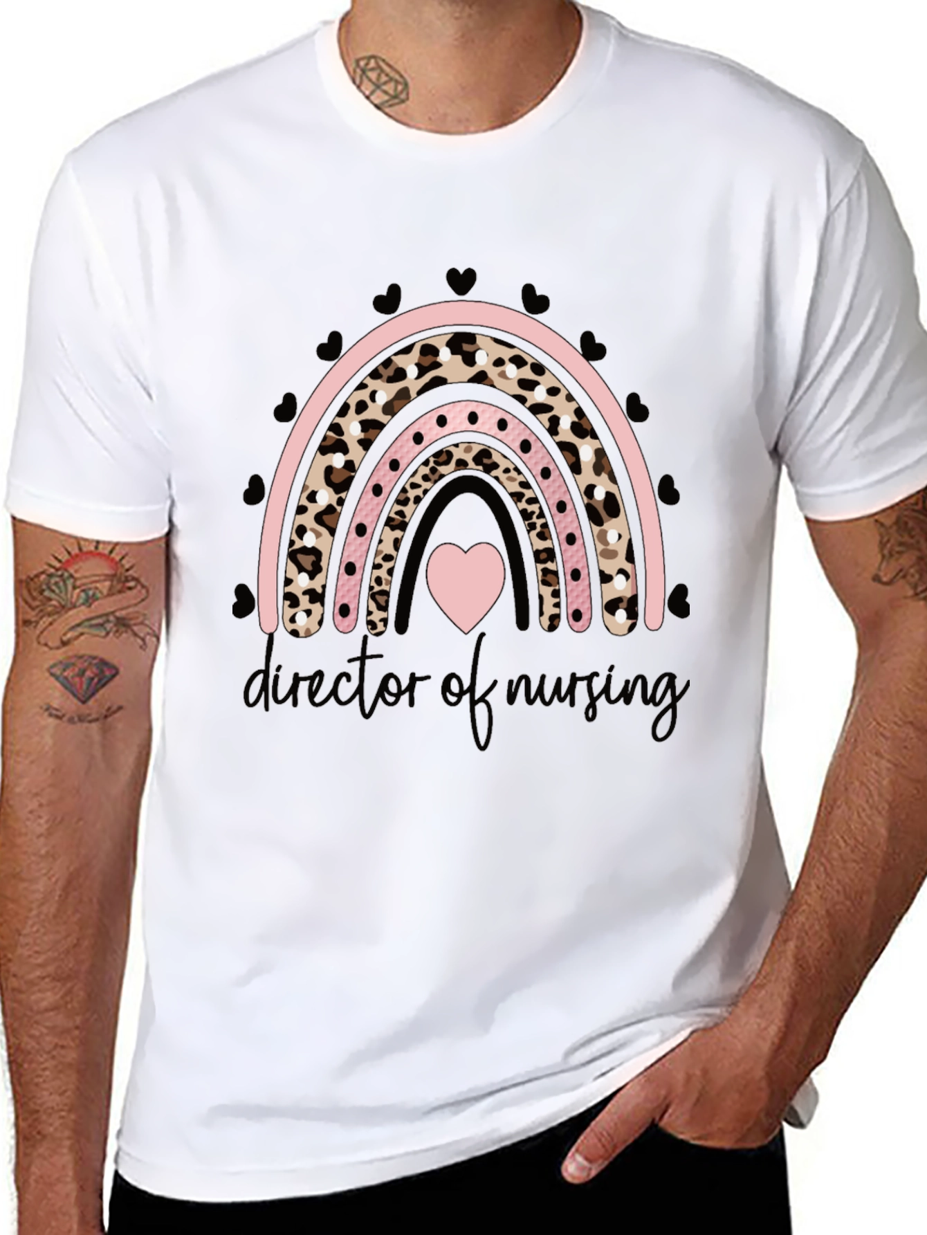 Director of Nursing Rainbow Graphic Tee