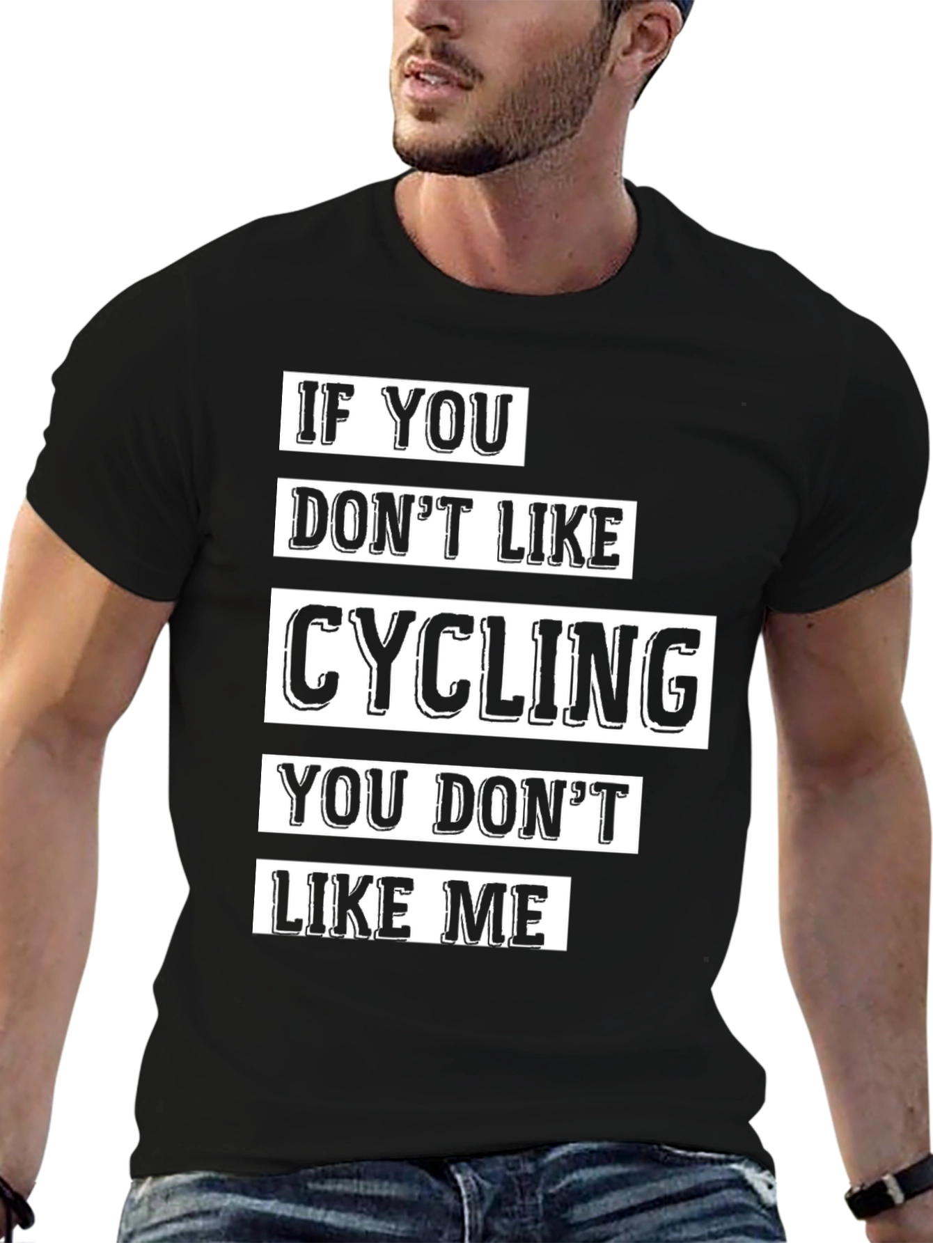 Cycling Lover Graphic T-Shirt - Black