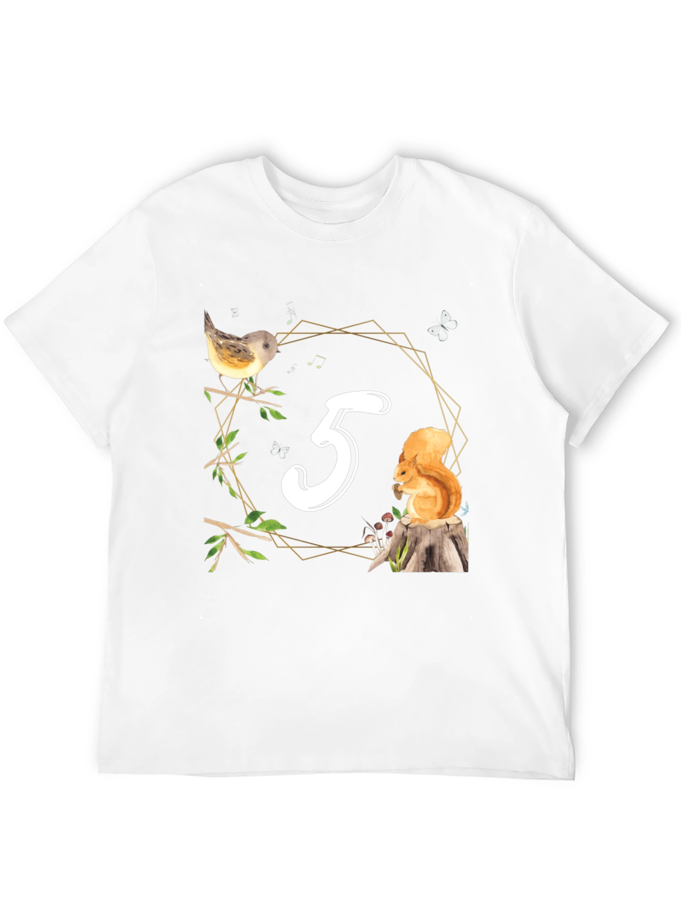 Cute Number 3 Birthday Forest Animal T-Shirt
